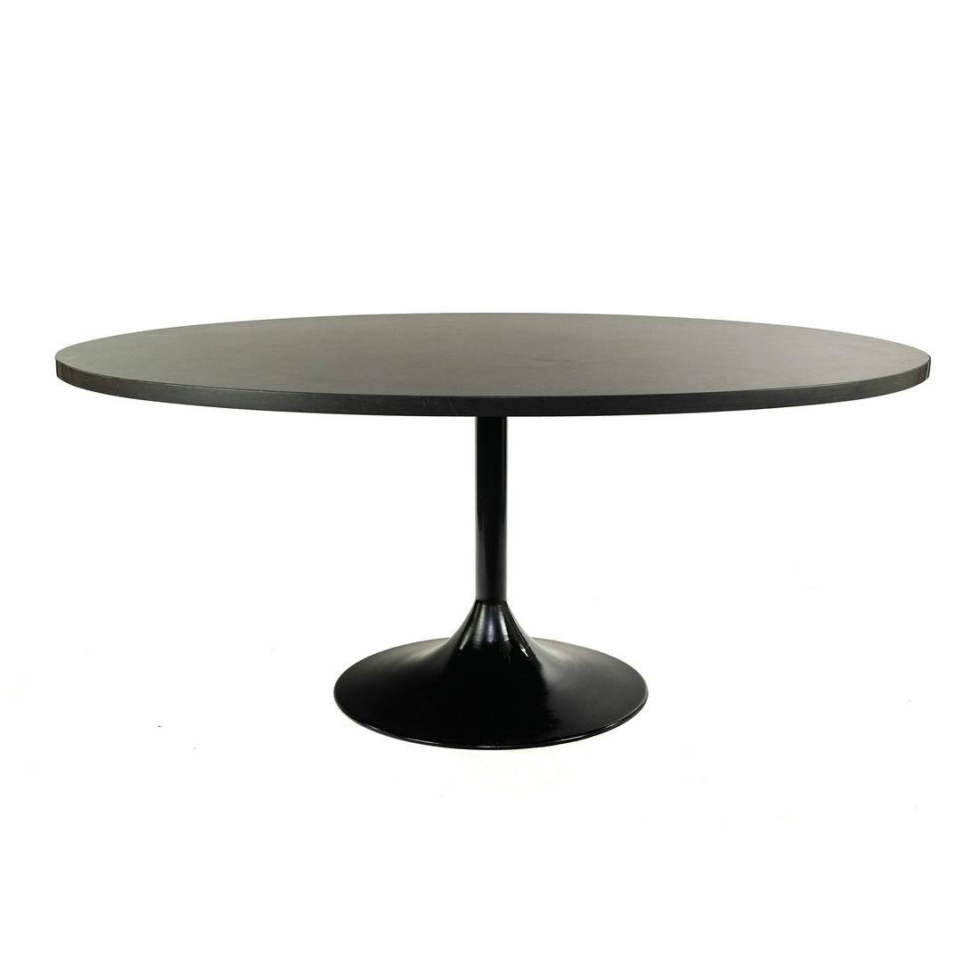 Saarinen Style Granite Top Black Tulip Dining Table (1 of 8)