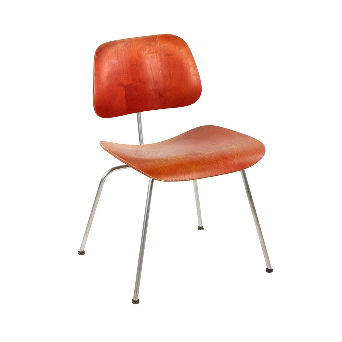 Early Charles and Ray Eames LCM Red Plywood Chair (1 of 10)