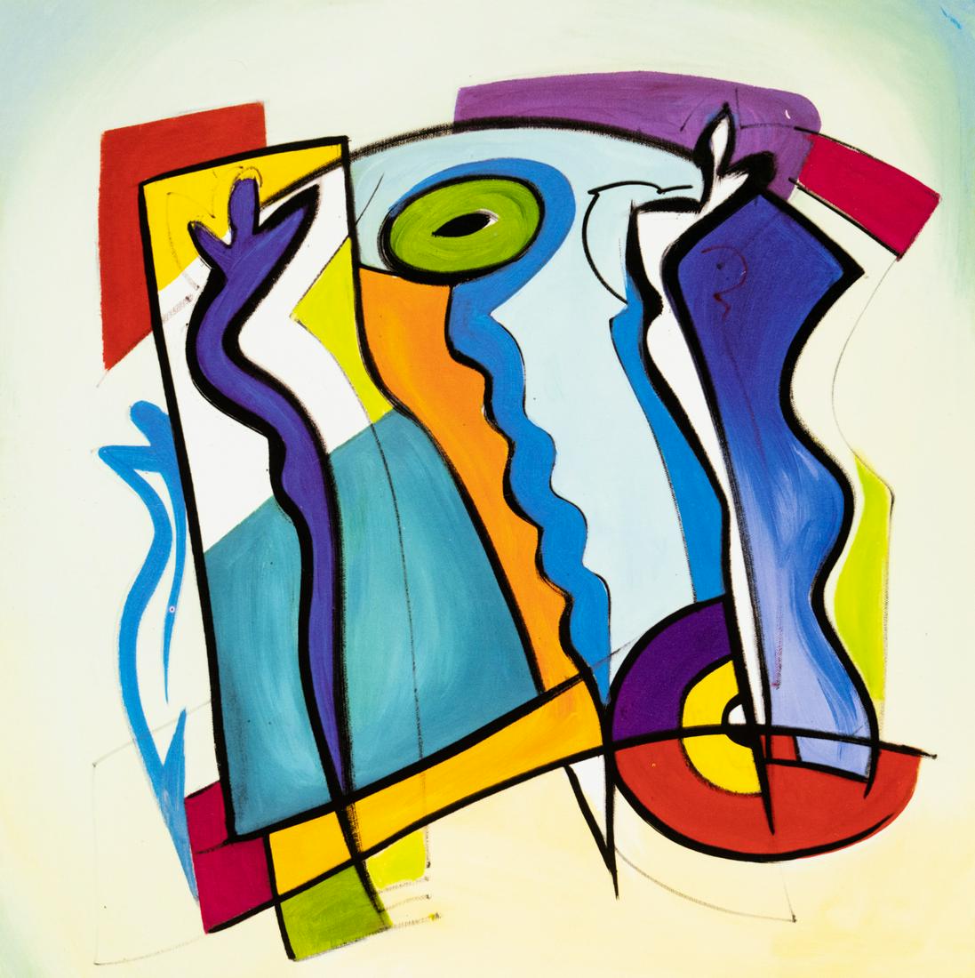 Alfred Gockel 'Blue on Blue' Seriolithograph Signed (1 of 8)