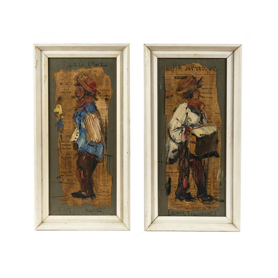 Jean Trenet Paris Figures Mixed Media (1 of 13)