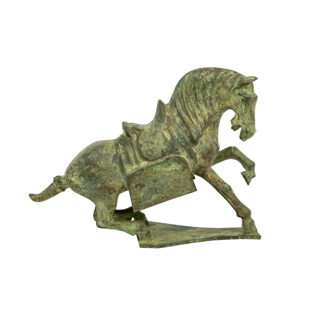 Bronze Chinese Tang Style Horse Sculpture (1 of 8)