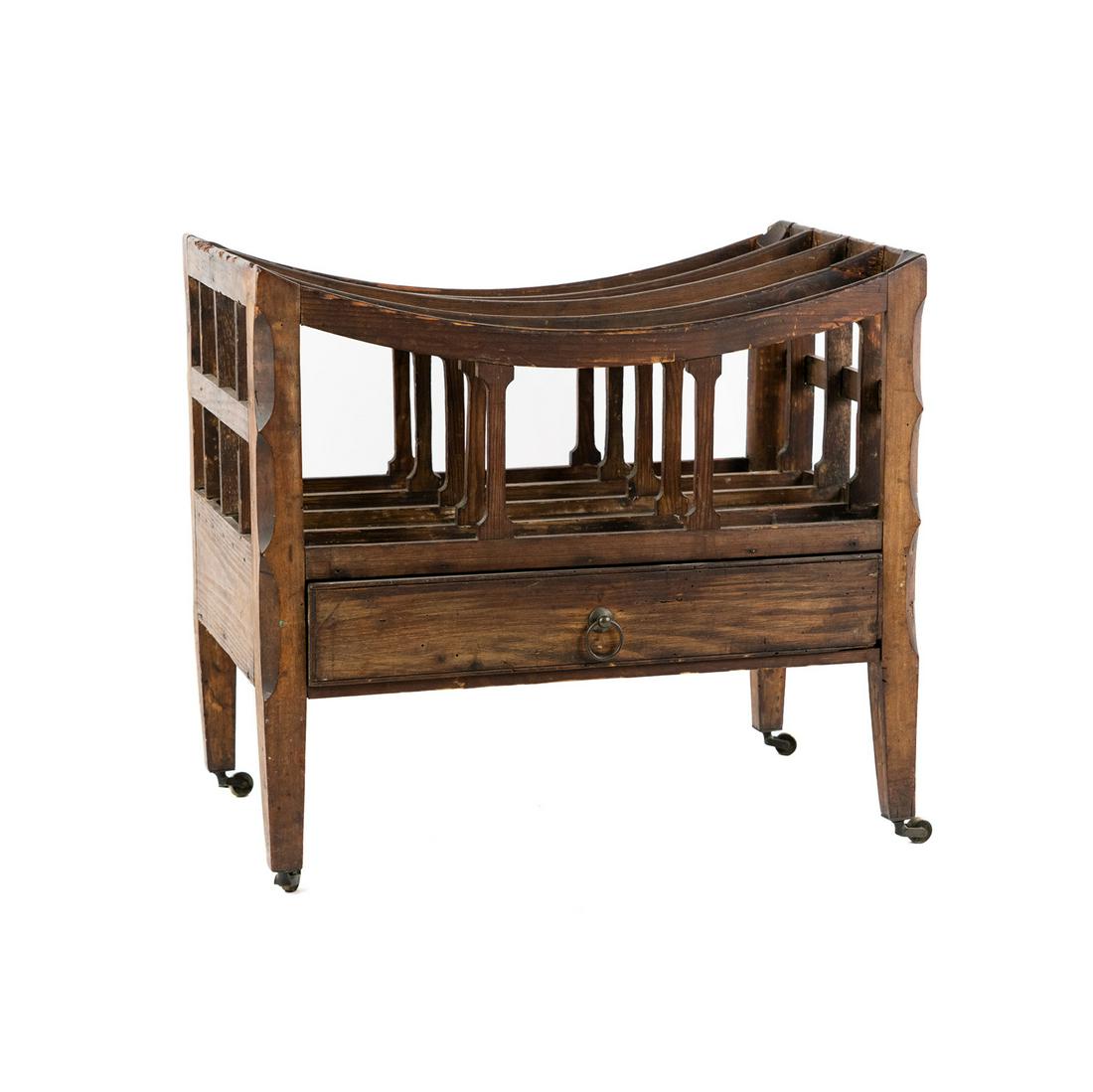 Antique Pine Regency Canterbury Magazine Rack (1 of 16)