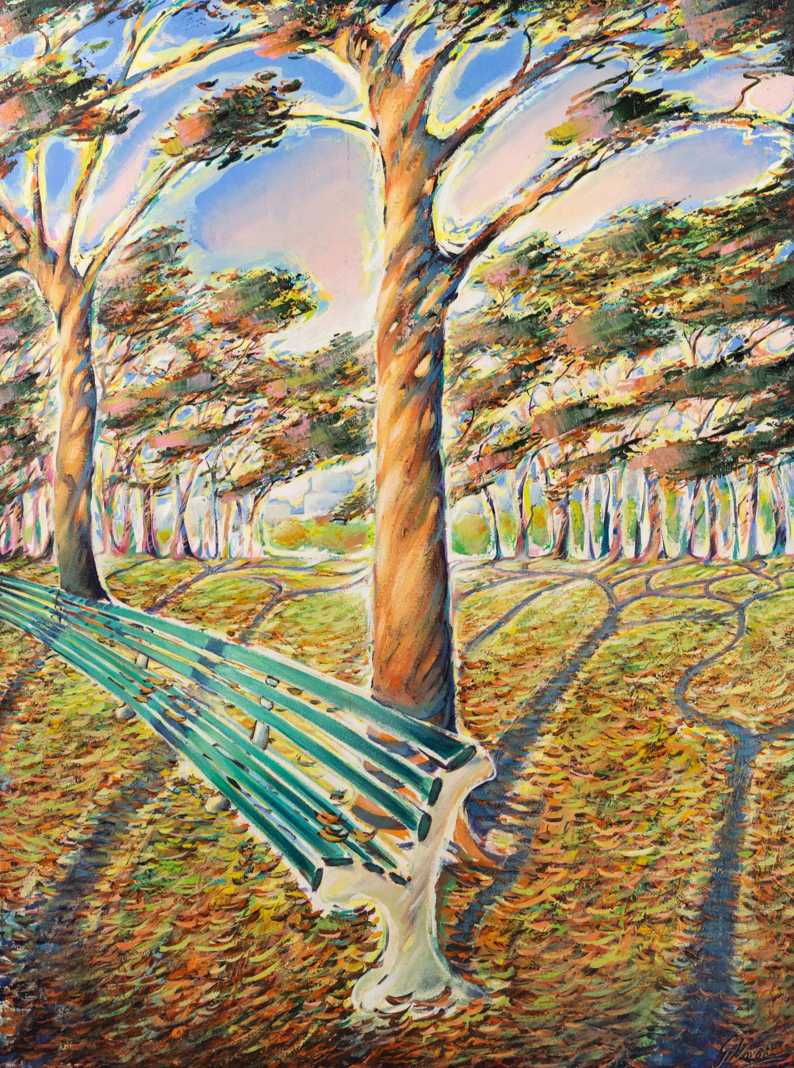 Gustavo Novoa A/C Untitled Park Landscape Painting (1 of 15)