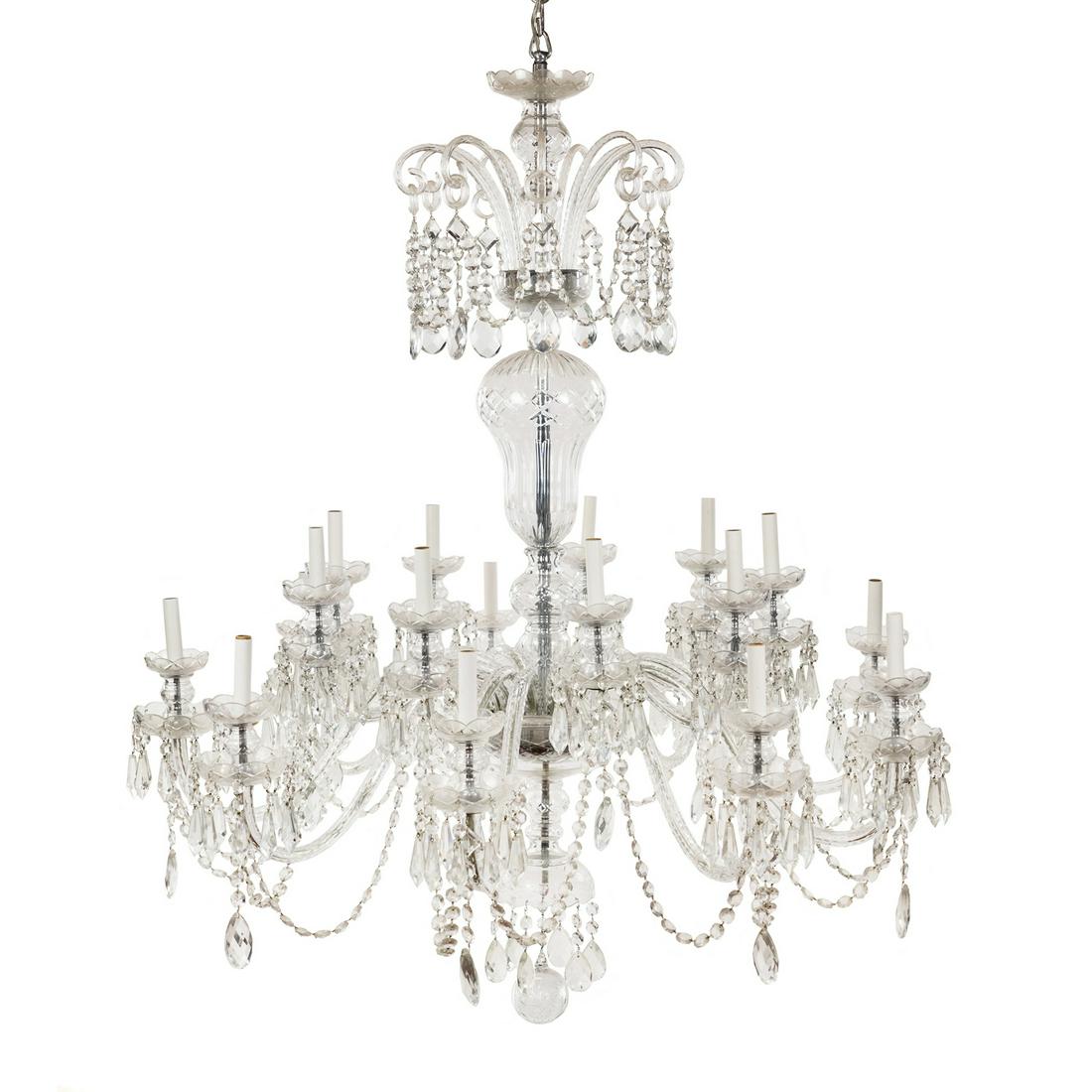 Large Italian Venetian Style 16 Light Crystal Chandelier (1 of 18)
