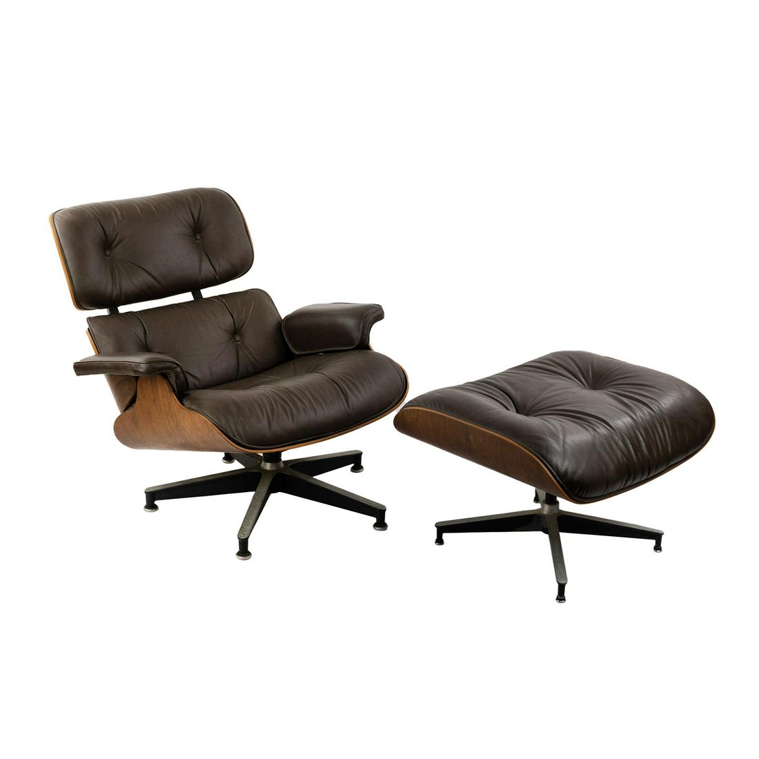 Herman Miller Eames Brown Leather Lounge Chair and Ottoman (1 of 20)