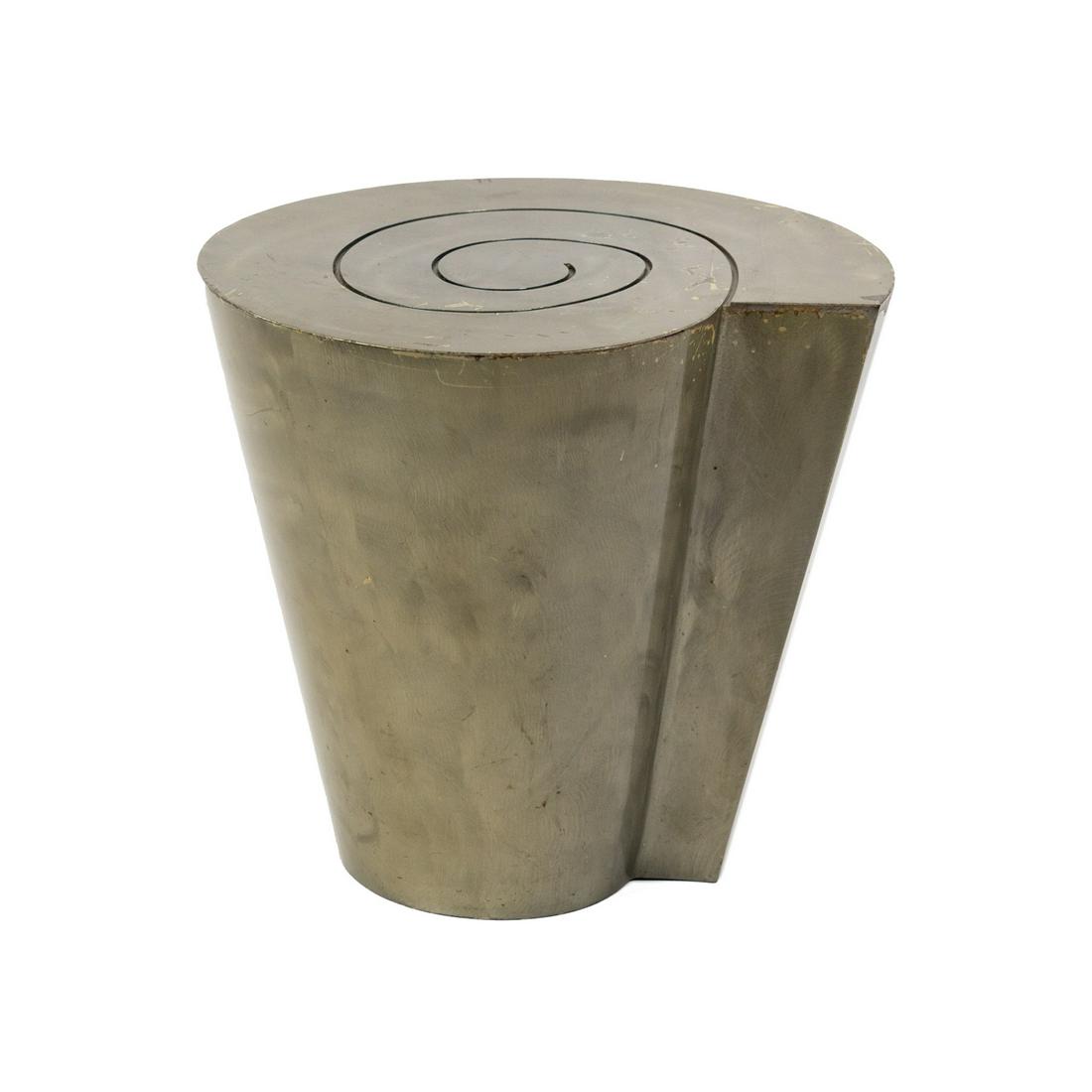 LeavittWeaver Spiral Brushed Steel Side Table (1 of 12)