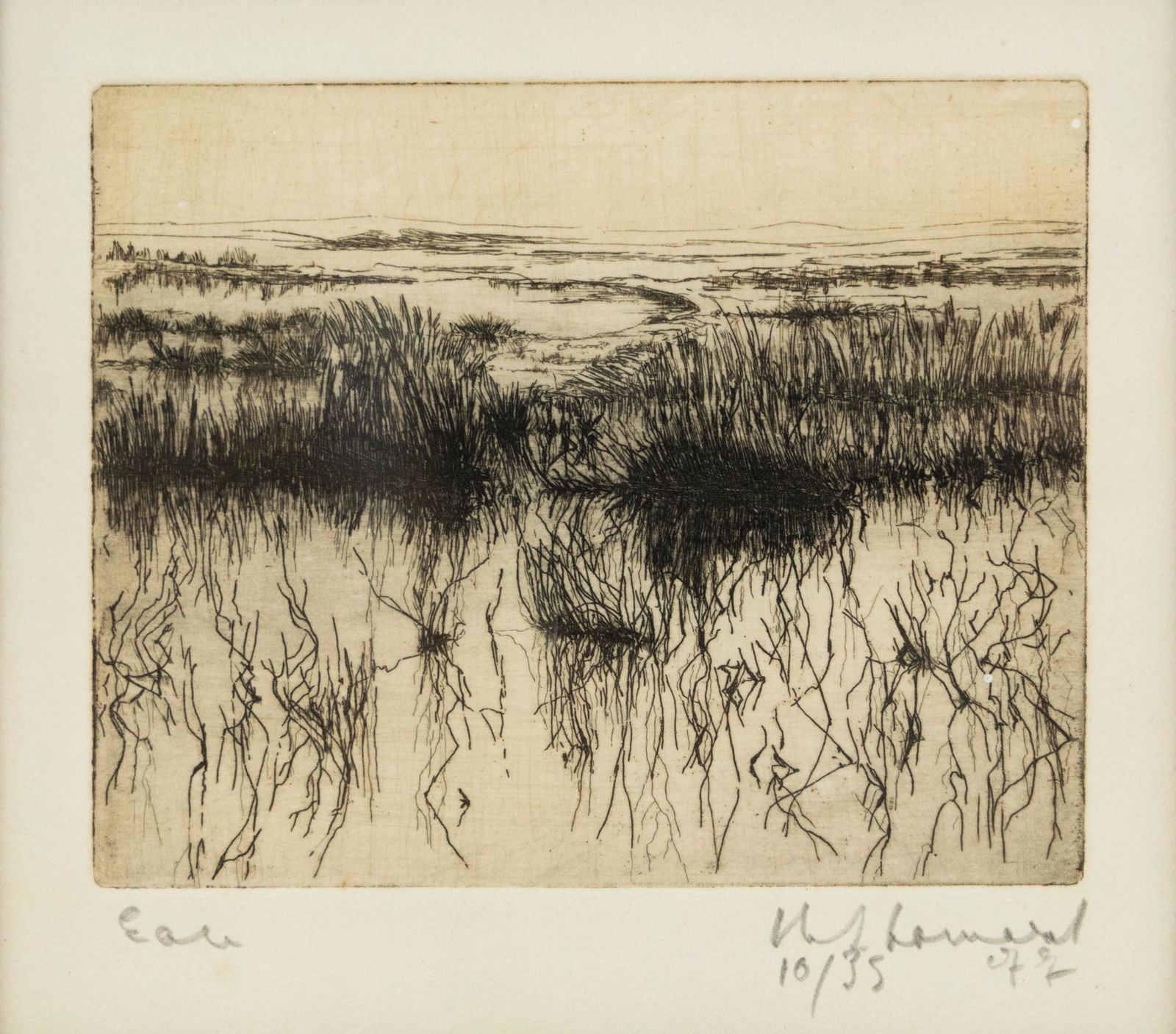 Water Marshland Etching Signed (1 of 7)