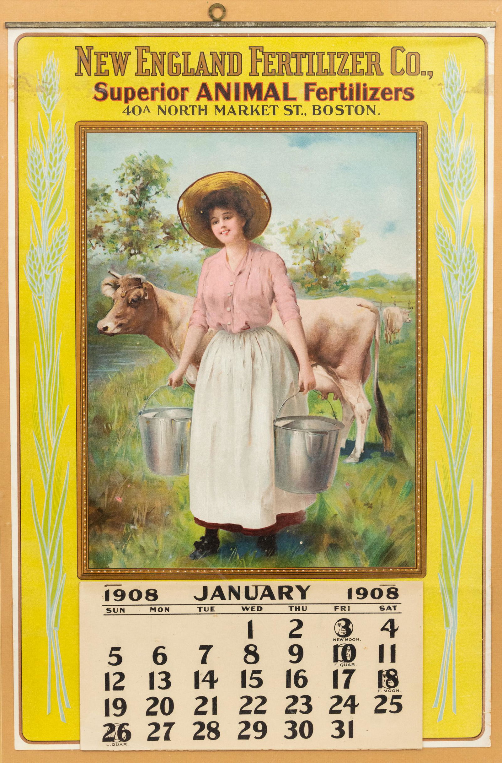 1908 New England Fertilizer Co. Advertising Calendar (1 of 11)