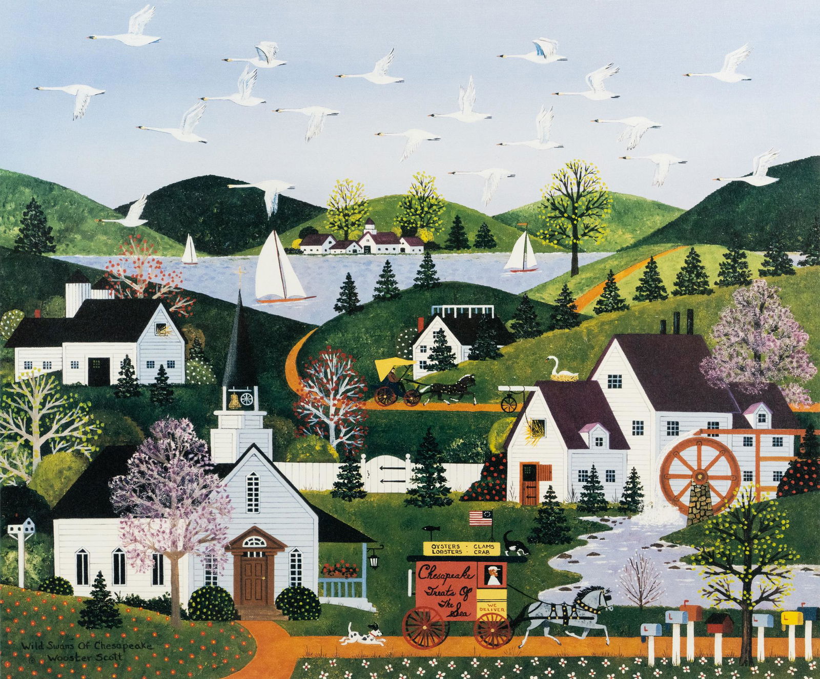 Wooster Scott 'Wild Swans of Chesapeake' Lithograph Signed (1 of 12)