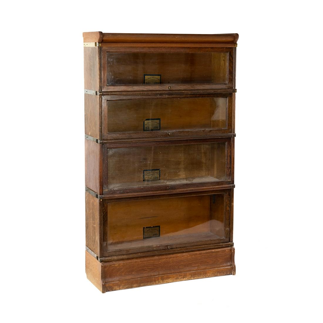 Globe-Wernicke Size 8 1/2 Oak 4 Stack Barrister Bookcase (1 of 10)