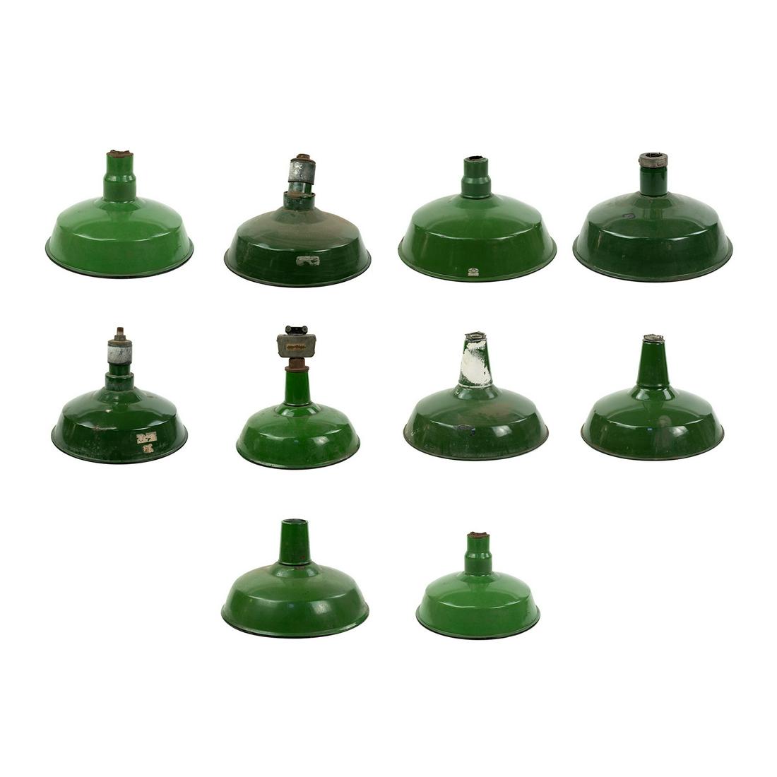 (10) Set of Industrial Metal Enamel Lamp Shades (1 of 16)