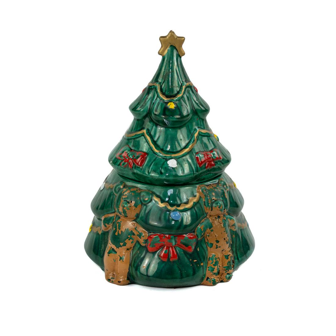 1985 NAC Christmas Tree Bear Cookie Jar (1 of 5)