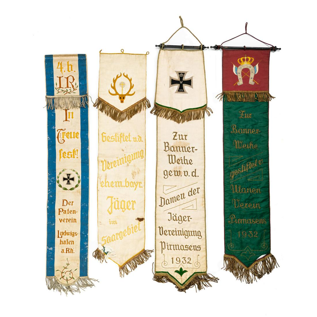 (4) Early 20th century Decorative German Banners (1 of 6)