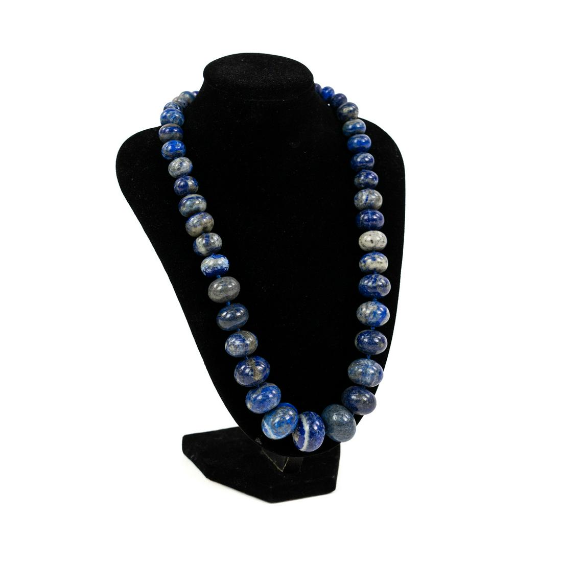 Italian Lapis Lazuli Beaded Necklace (1 of 8)