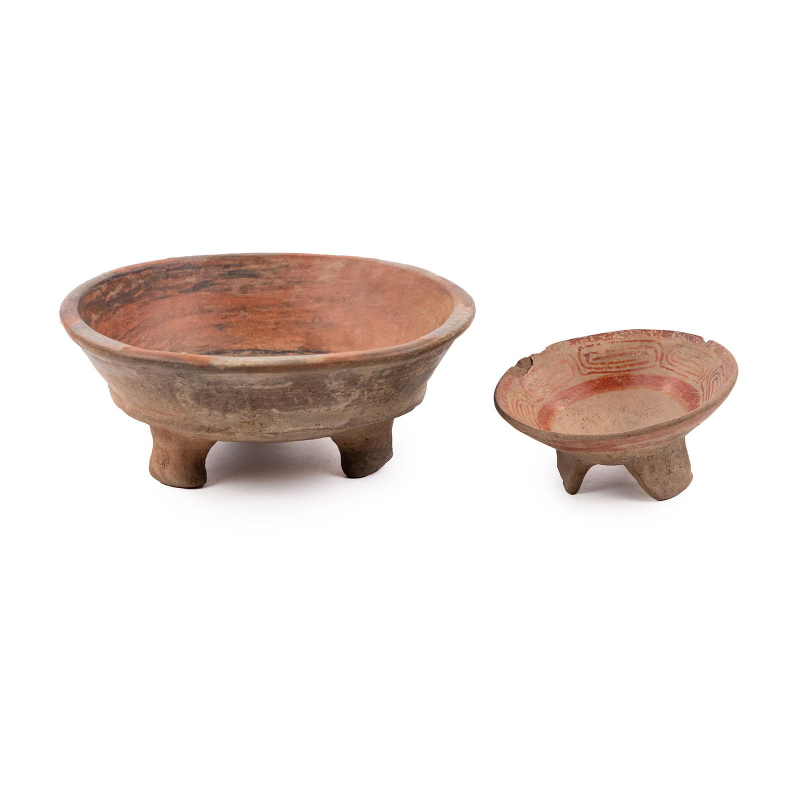 (2) Pre-Columbian Mexican Tripod Pottery Bowls (1 of 11)