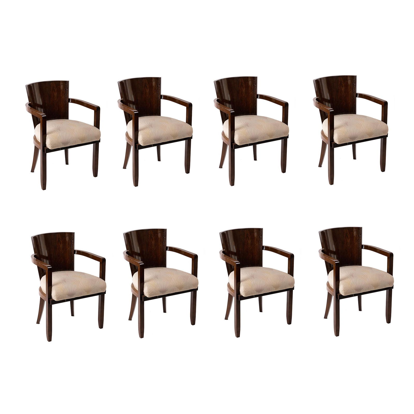 (8) Set of Maison Soubrier Rosewood Art Deco Armchairs (1 of 18)