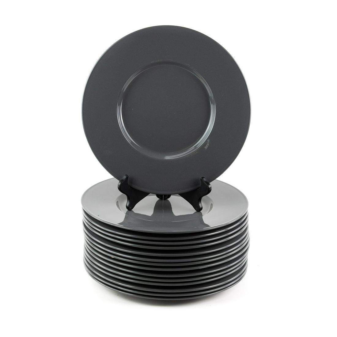 (15) Set of Christofle France Pavilion Grey Service Plates (1 of 7)