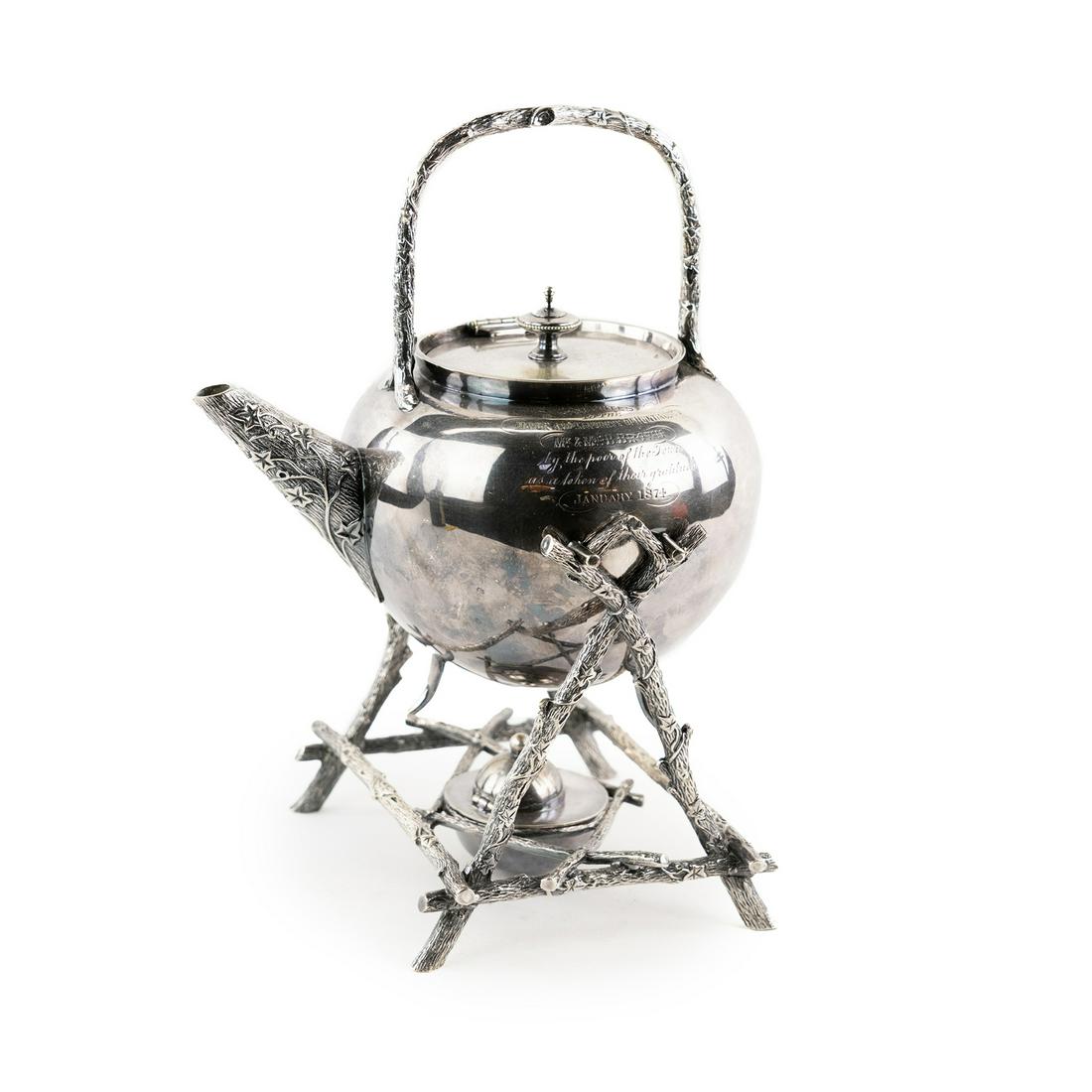 Walker & Hall Aesthetic Movement Silver Spirit Kettle (1 of 12)