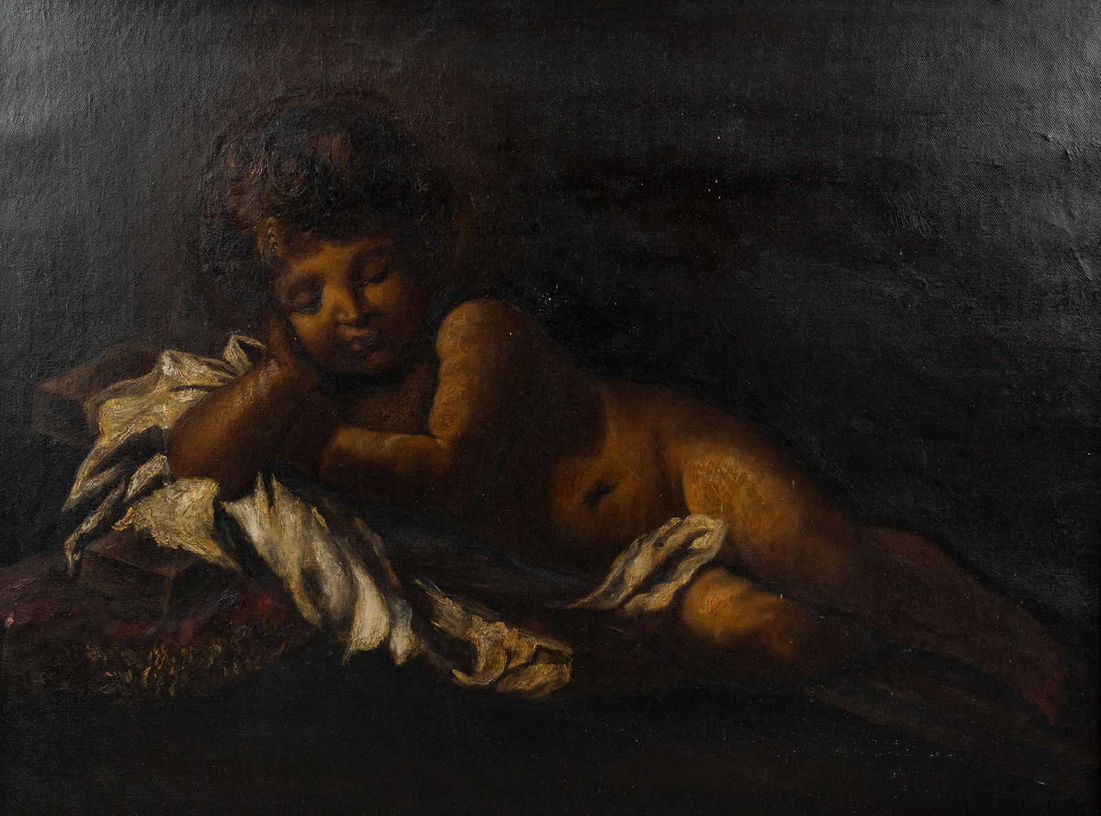 After William Adolphe Bougereau Cherub O/C Painting (1 of 20)