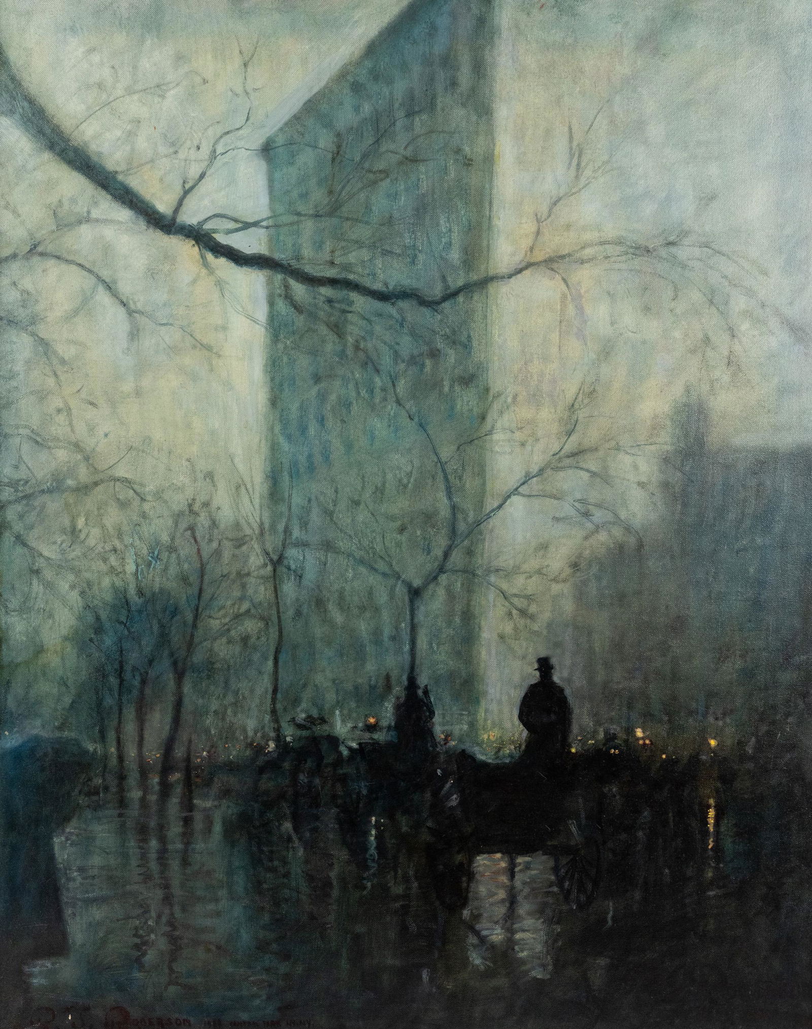 RJ Roberson 'Central Park, New York, 1989' O/C Painting (1 of 15)