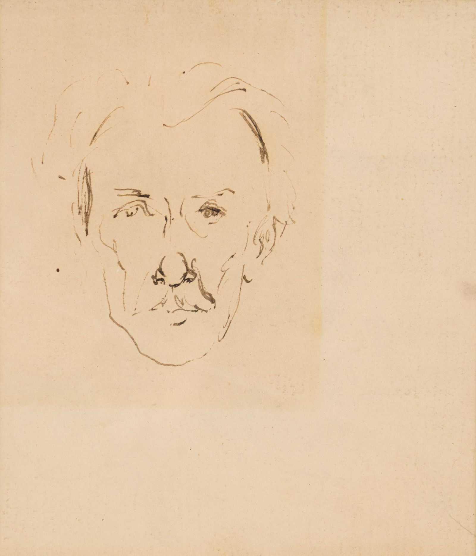 Franz Kline Kitzker Cat / Self Portrait WC Painting (1 of 5)