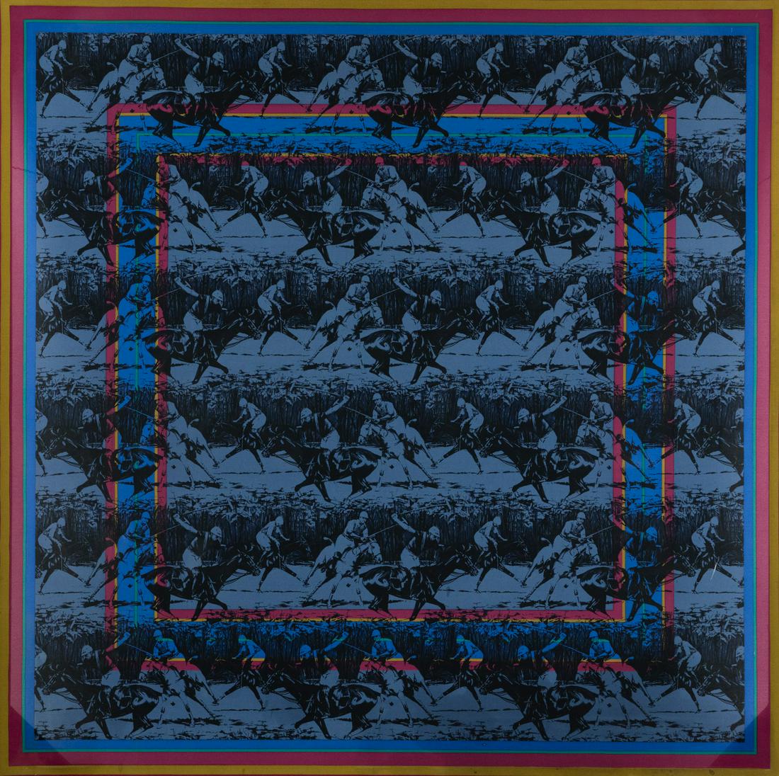 Mark Cross Polo Game Equestrian Silk Scarf (1 of 12)
