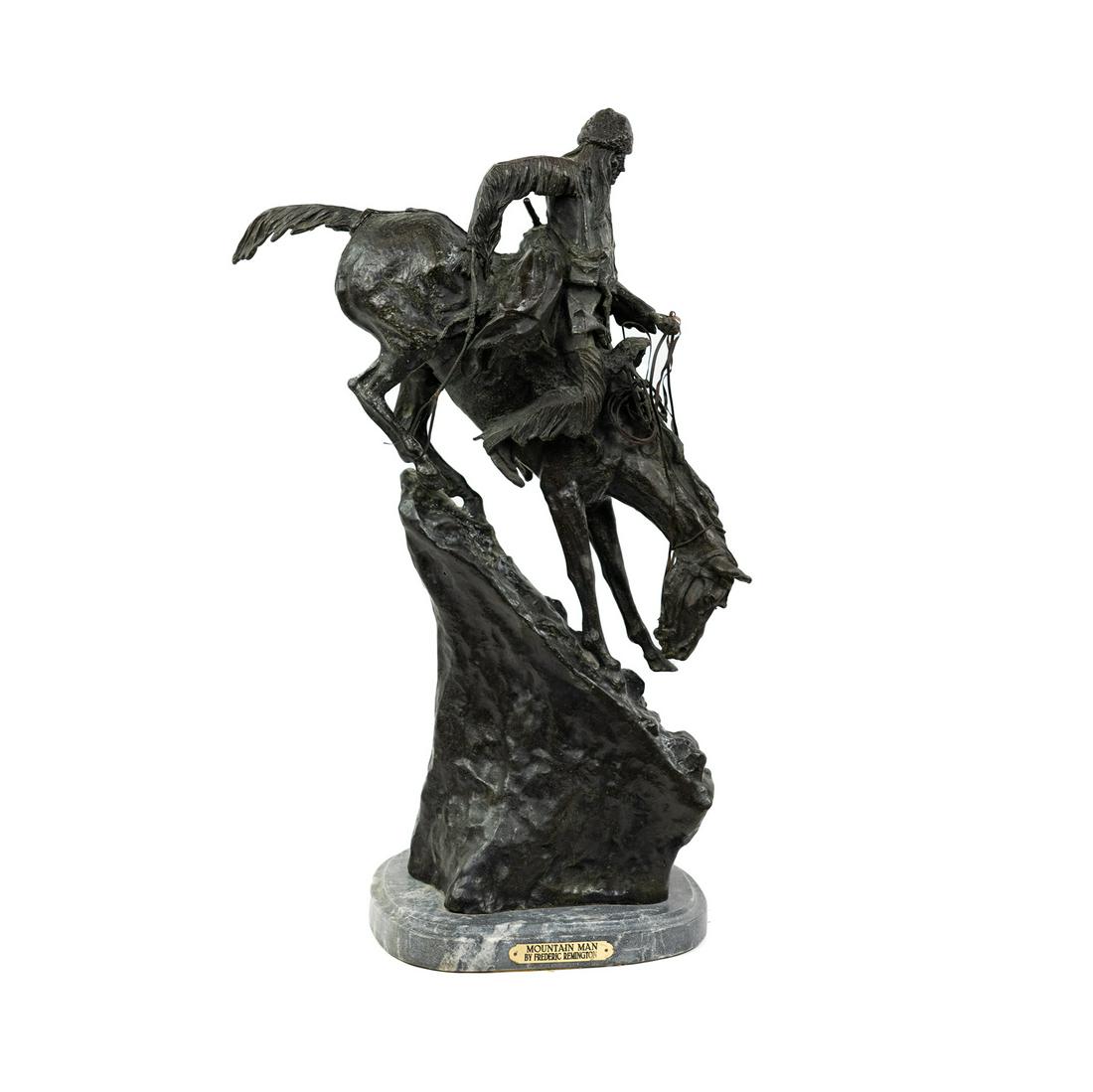 Frederic Remington Bronze 'Mountain Man' Sculpture (1 of 15)