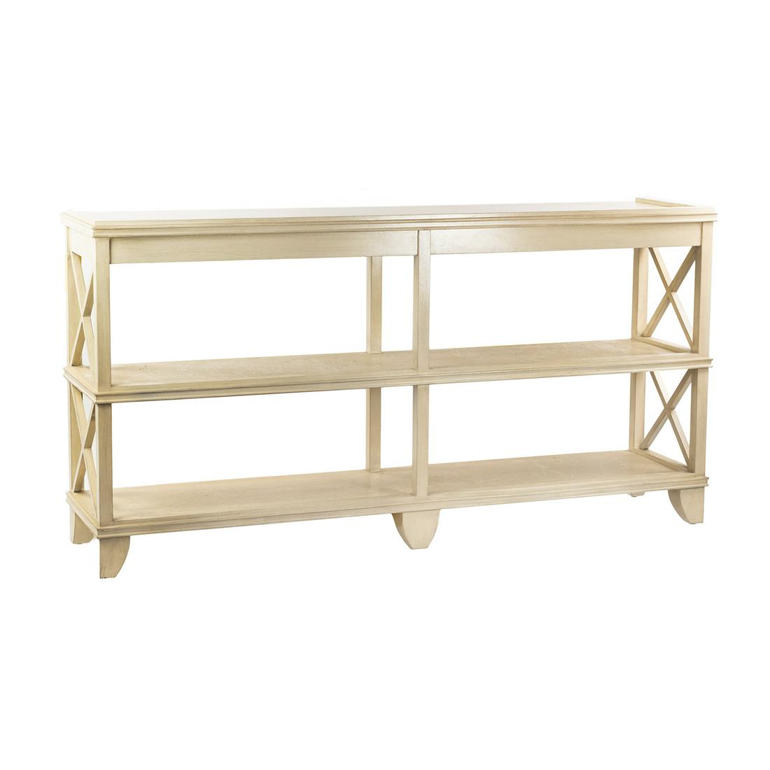 Blonde Wood Bookcase Console Table (1 of 15)