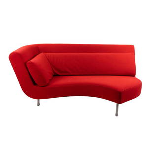 Francois Bauchet for Ligne Roset 'Ying-Yang' Sectional Sofa: A Francois Bauchet (French, b. 1948) for Ligne Roset 'Ying-Yang' collection red upholstered modular sectional sofa. SHIPPING Atlanta Auction Gallery will not ship this lot in house. The buyer is respo