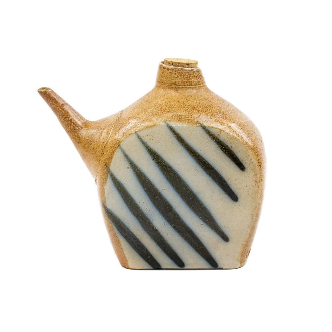 Michael Simon Salt Glazed Stoneware Fish Motif Pitcher (1 of 7)