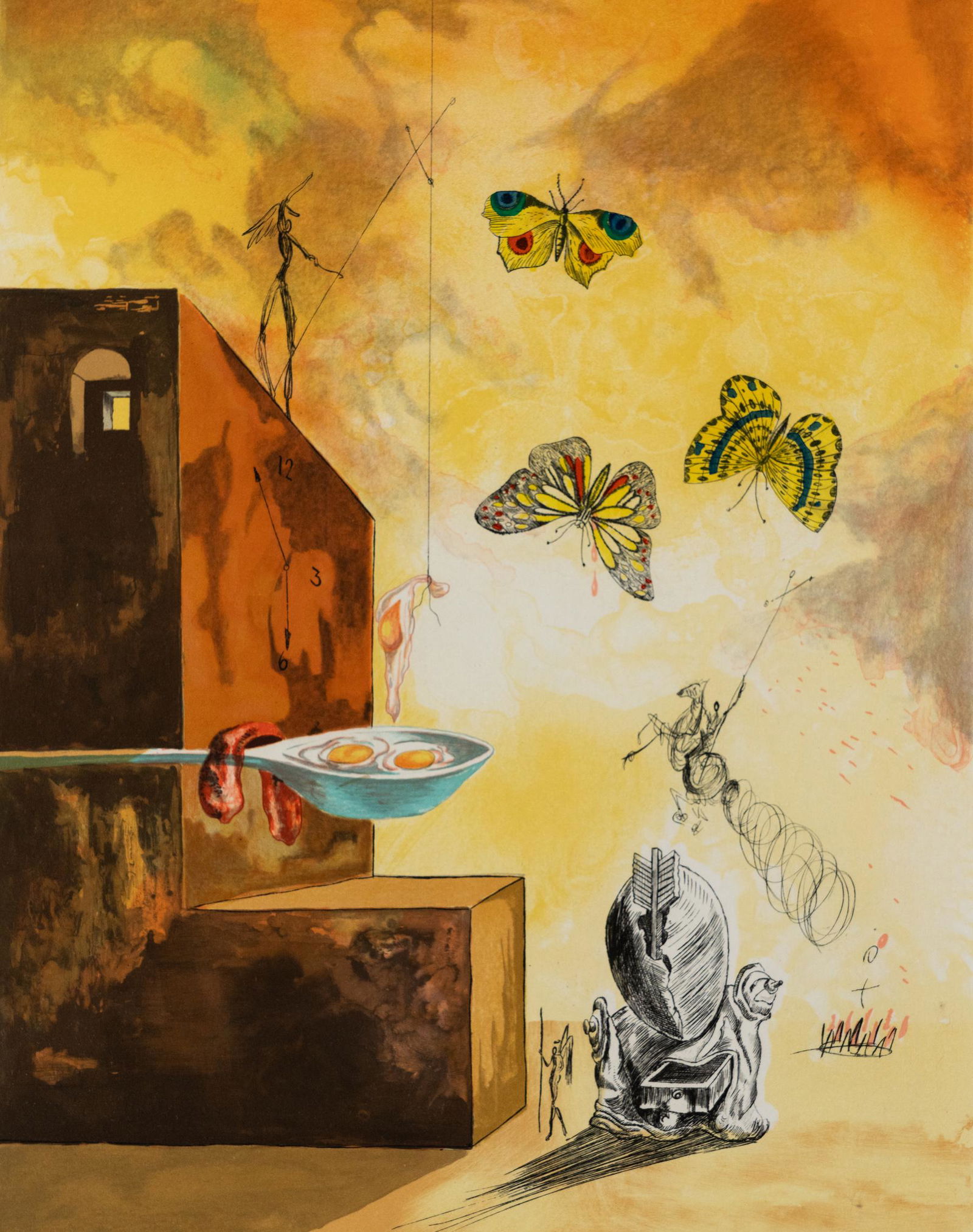 Salvador Dali 'Eggs and Butterflies' Signed Limited Etching (1 of 8)