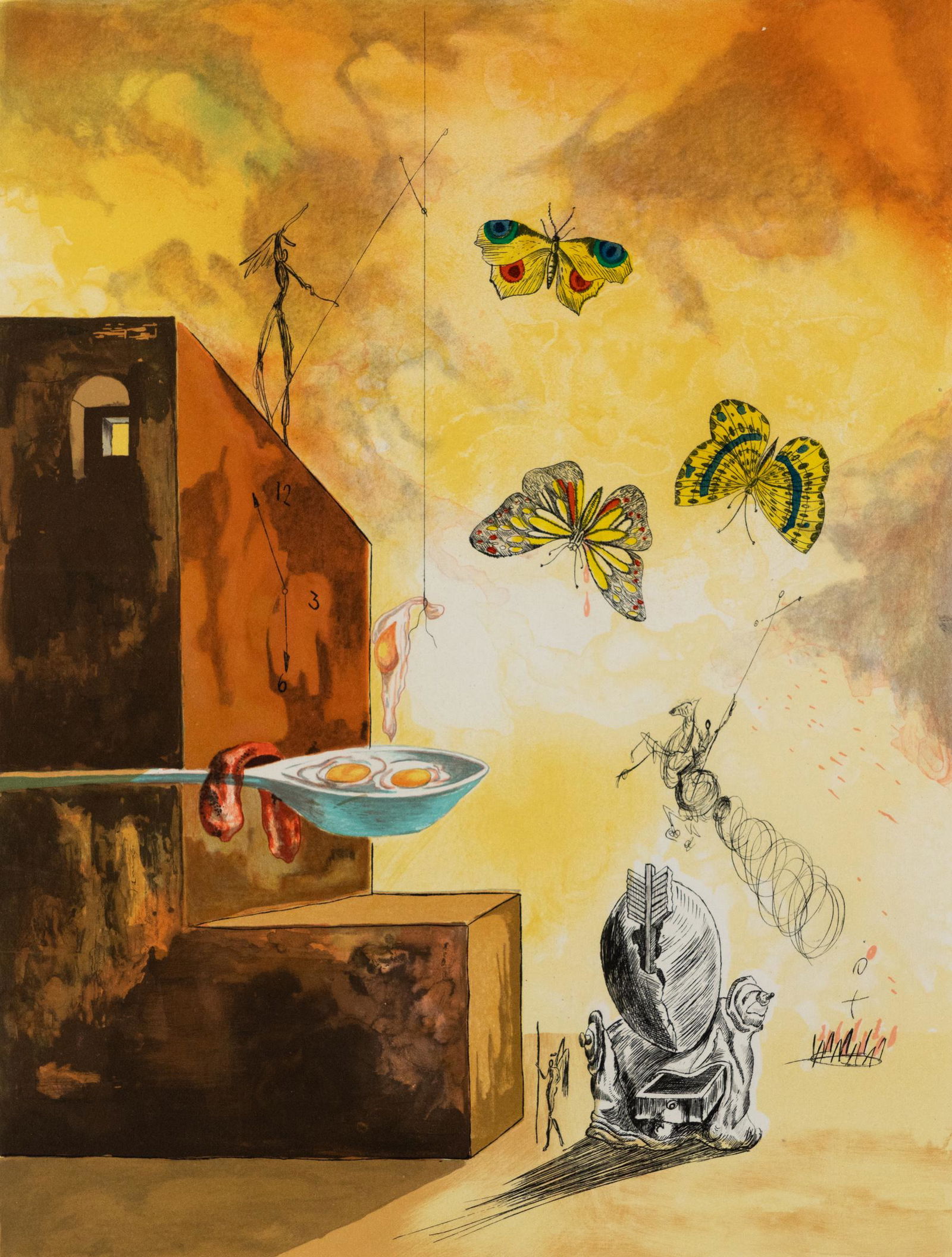 Salvador Dali 'Eggs and Butterflies' Signed Limited Etching (1 of 9)