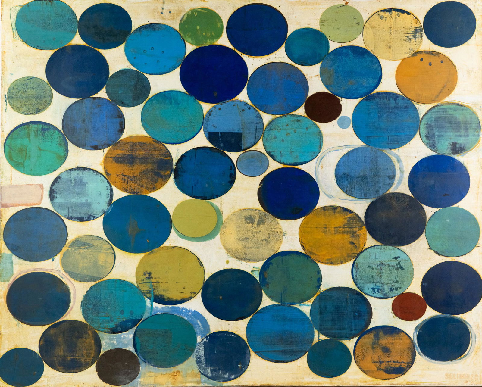 John Belingheri Untitled Abstract O/C Painting Signed (1 of 12)