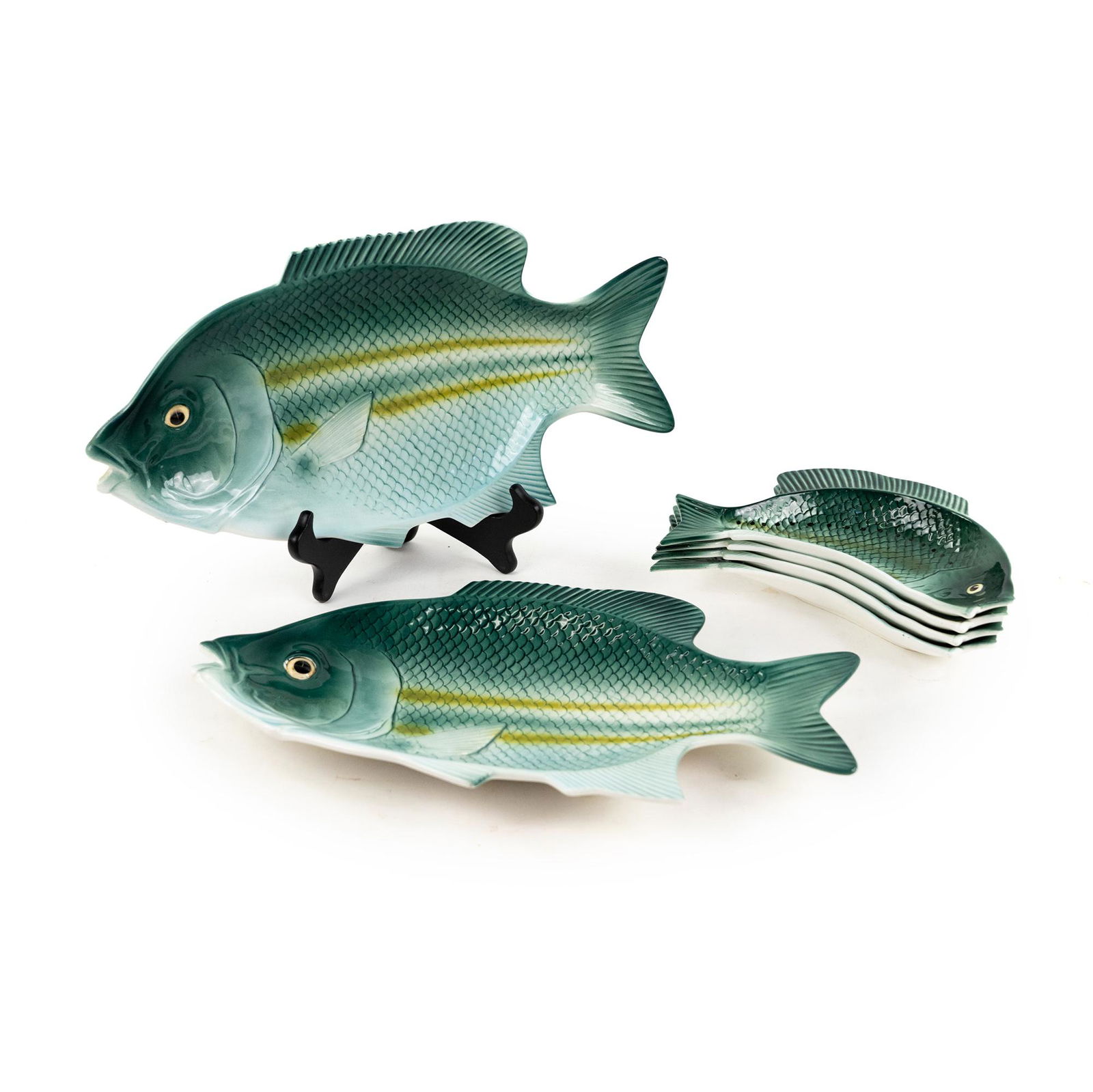 (6) Ucagco Japanese Ceramic Fish Platters (1 of 6)