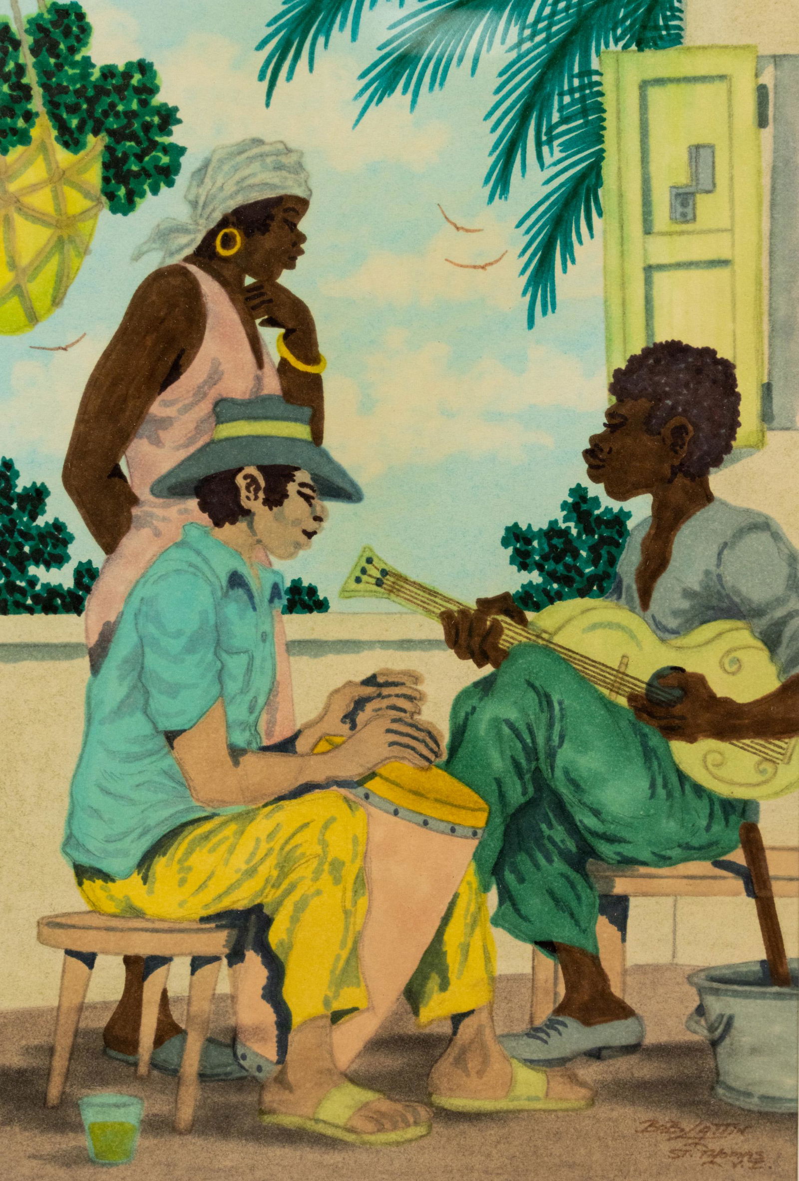 Bob Lattin Musicians Watercolor Painting (1 of 13)
