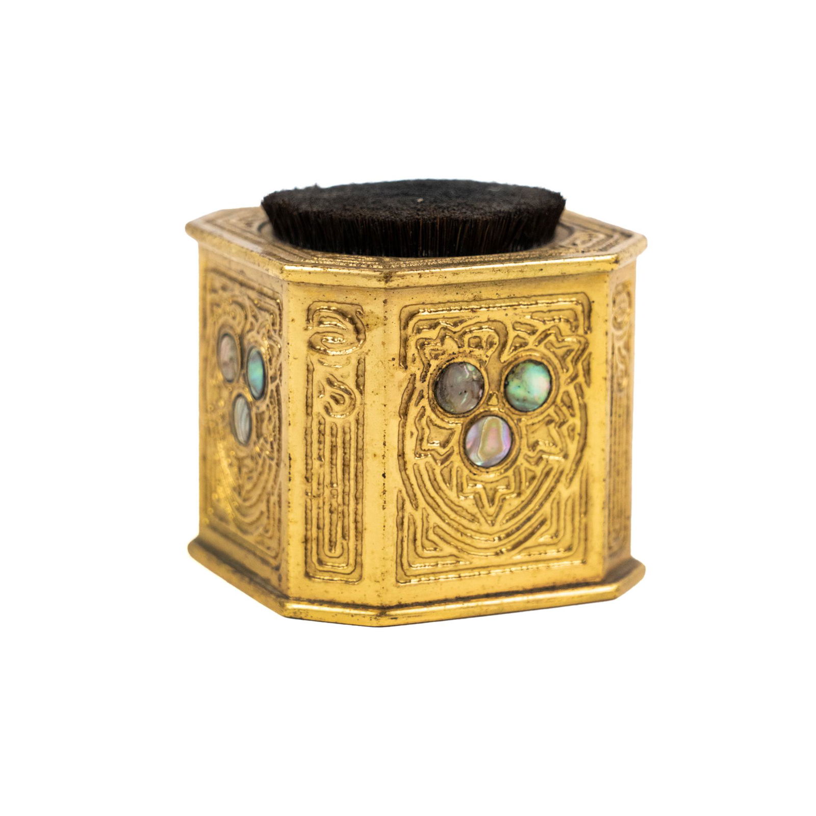 Tiffany Studios Abalone Pattern Bronze Pen Brush #1160 (1 of 6)