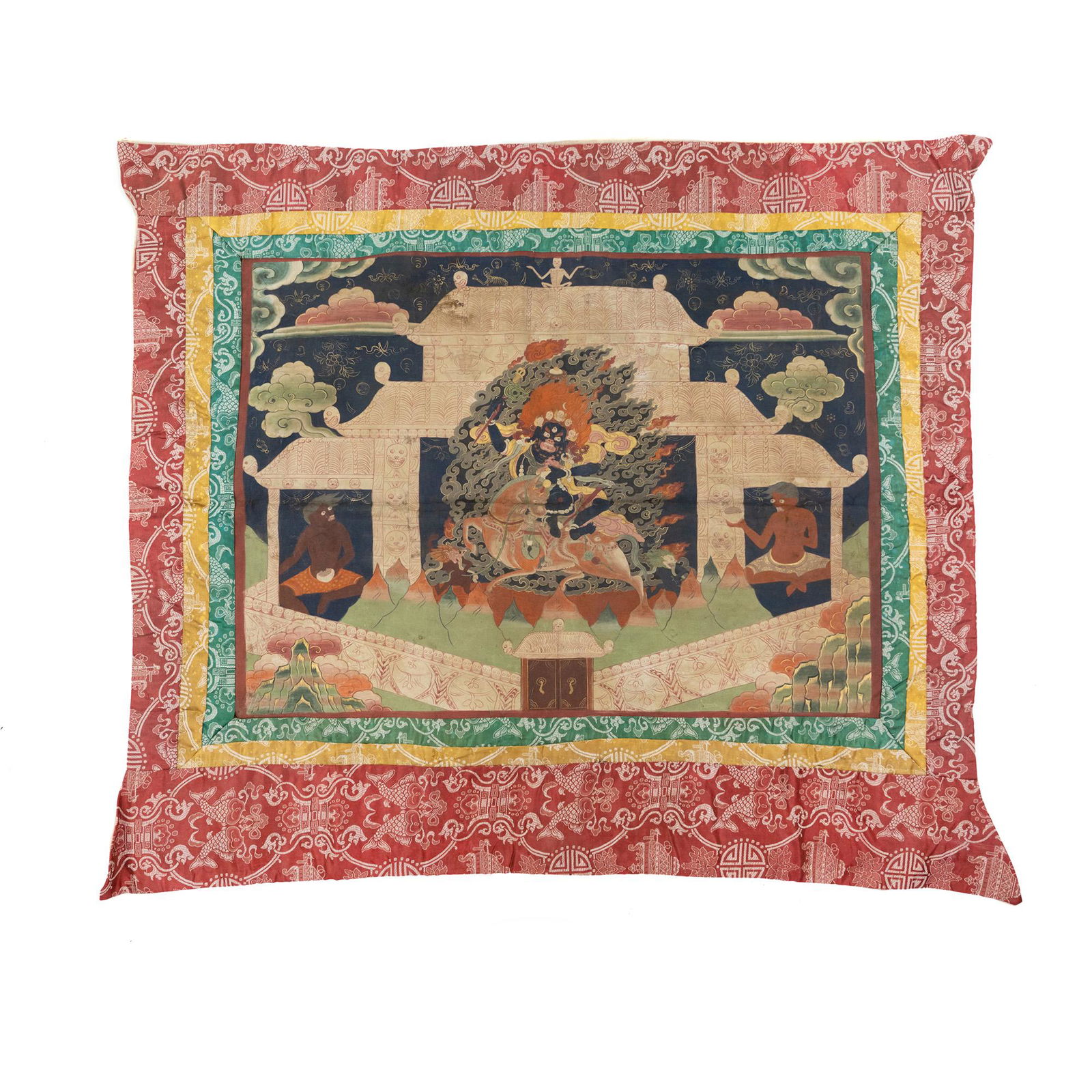 Tibetan Shri Devi Buddhist Thangka Textile Art (1 of 9)
