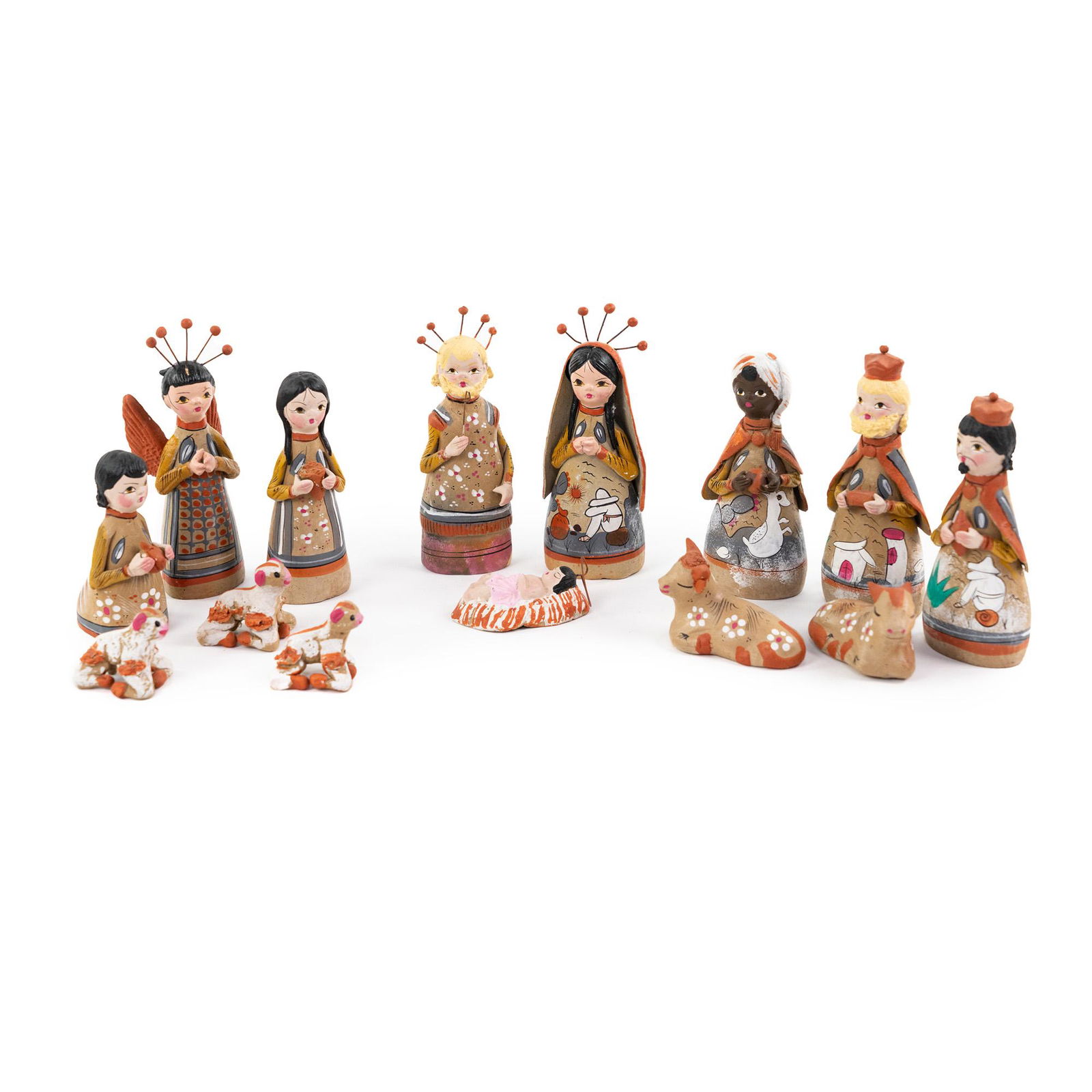 (14) Vintage Mexican Folk Art Terracotta Nativity Set (1 of 7)