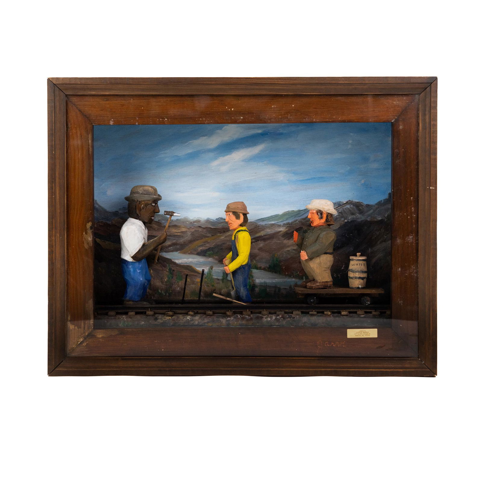Unto Jarvi 'Little People' Wood Sculpture Diorama (1 of 14)