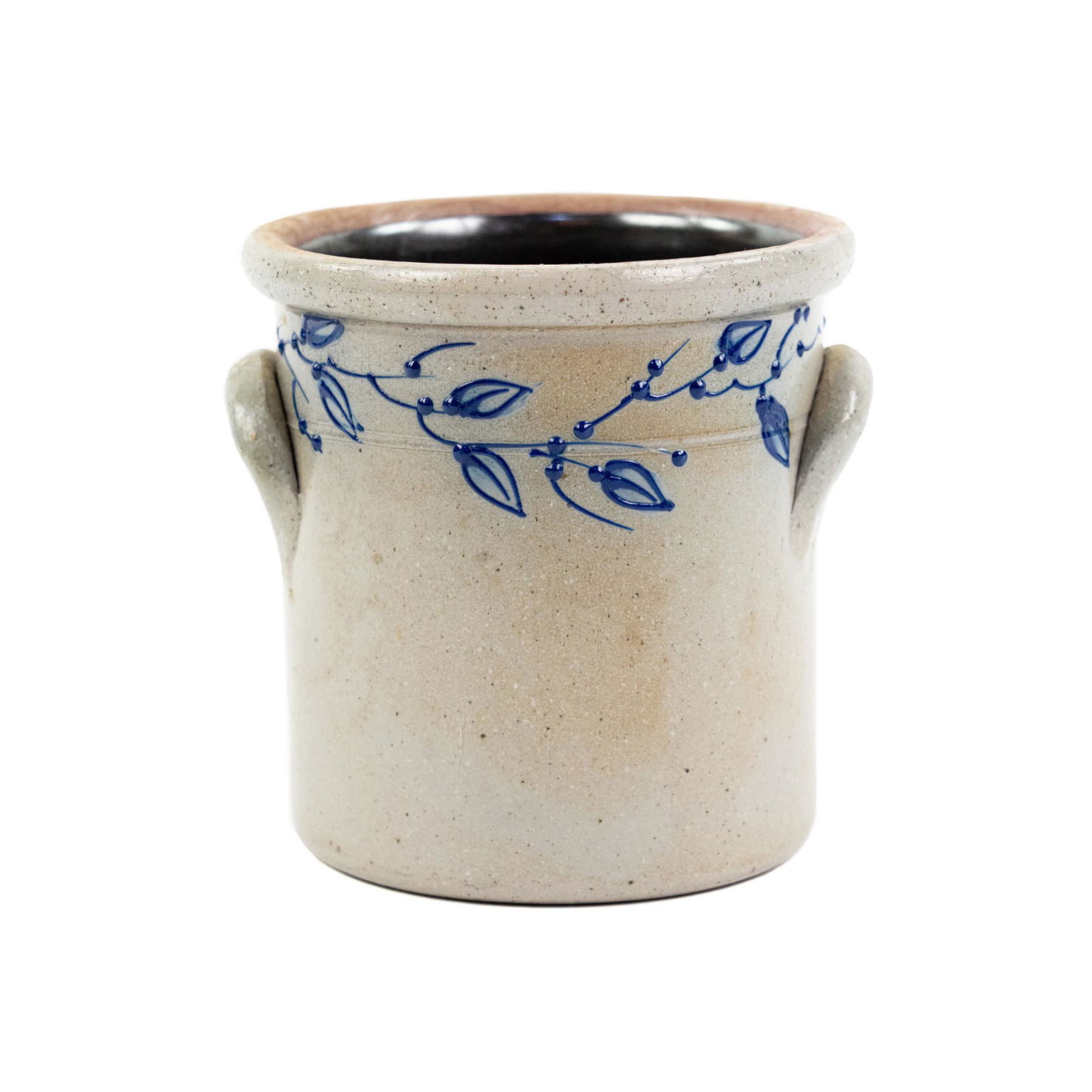 Salmon Falls Stoneware Crock w/ Berry Vine Motif (1 of 7)