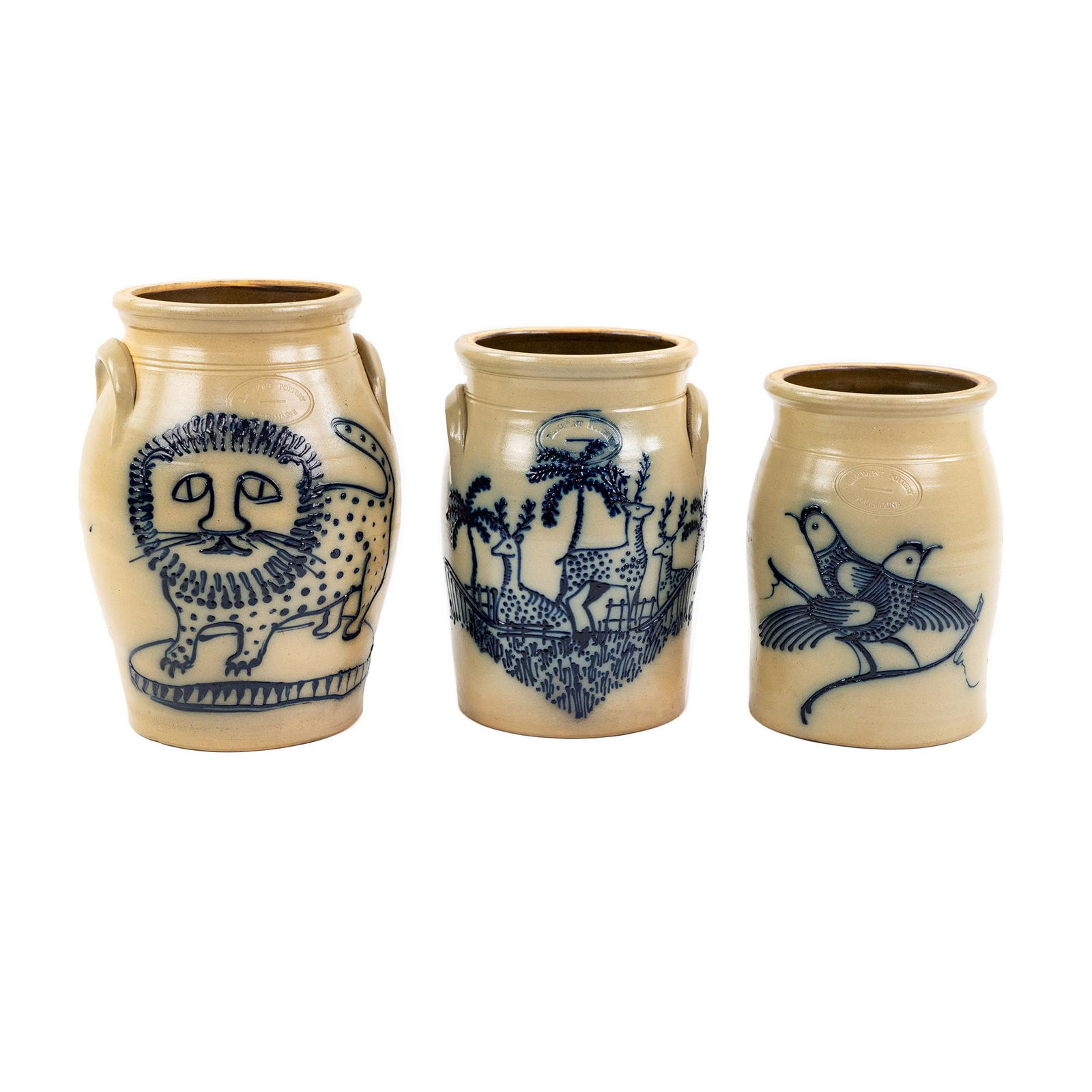 (3) Beaumont Pottery Ceramic Crocks (1 of 16)