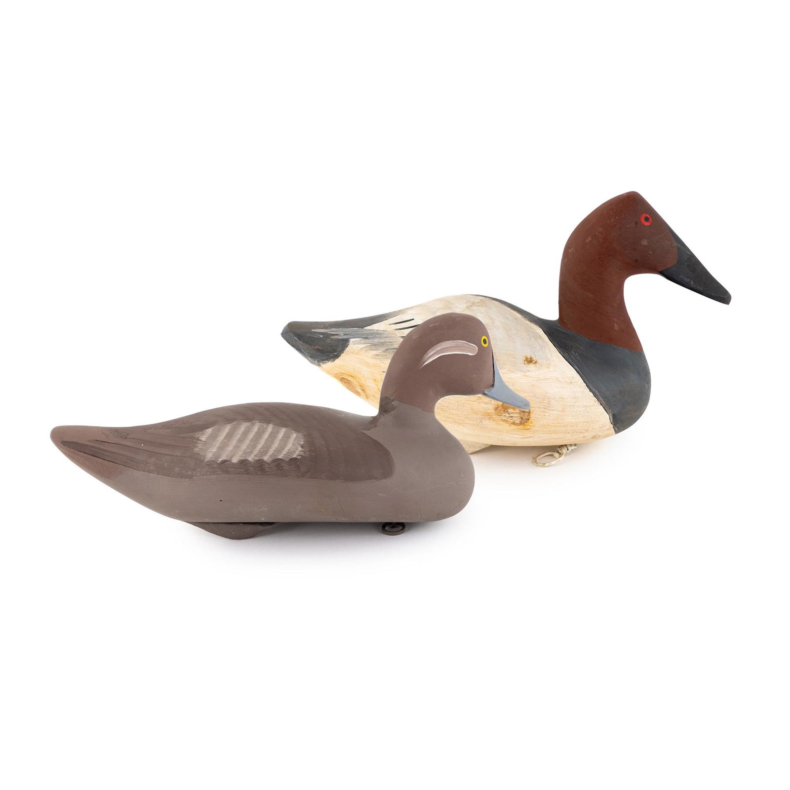 (2) Captain Harry Jobes Carved Duck Decoys (1 of 11)