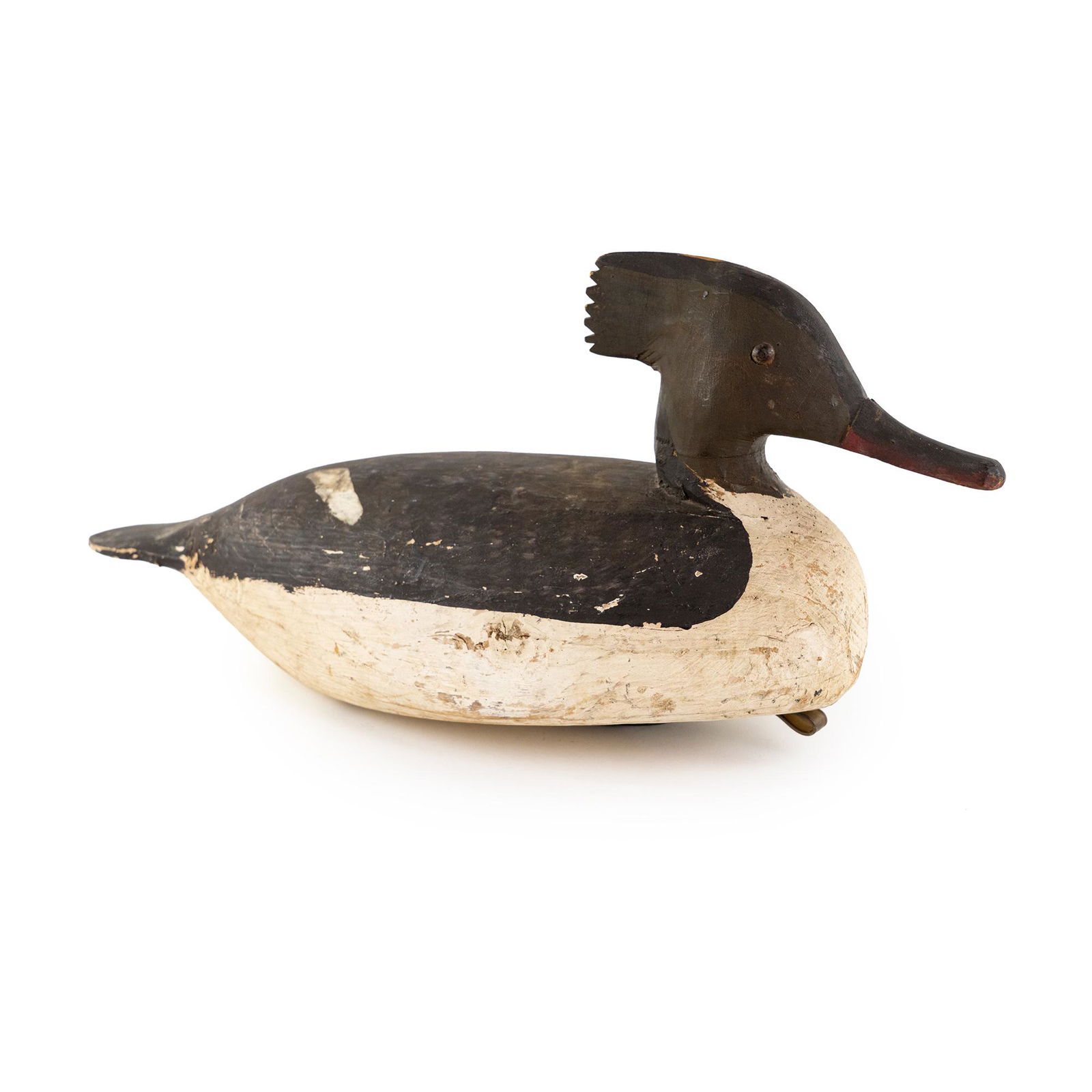 1930s Miles Hancock Carved Red Breasted Merganser Decoy (1 of 7)
