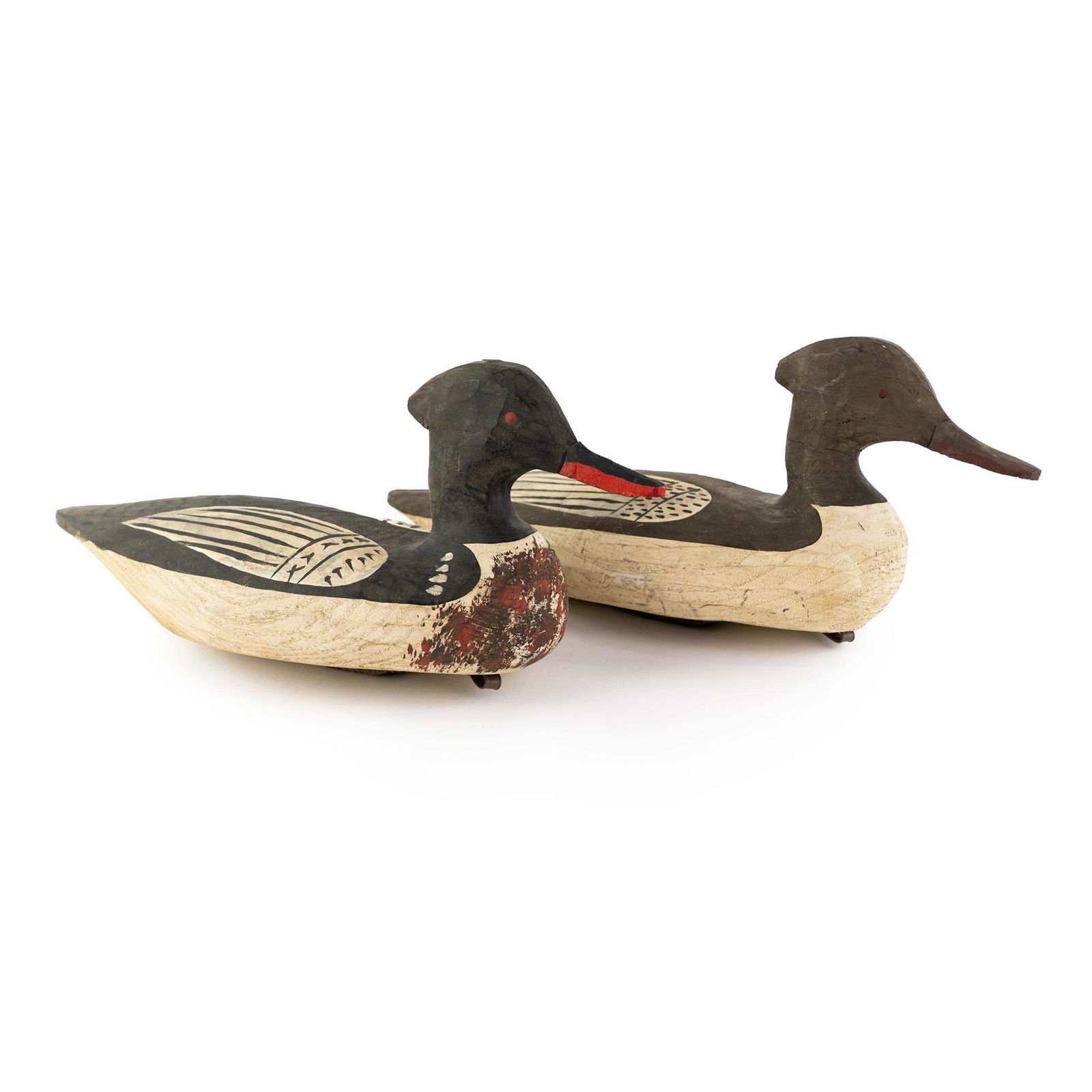 (2) Jimmy Bowden Carved Merganser Decoys (1 of 15)