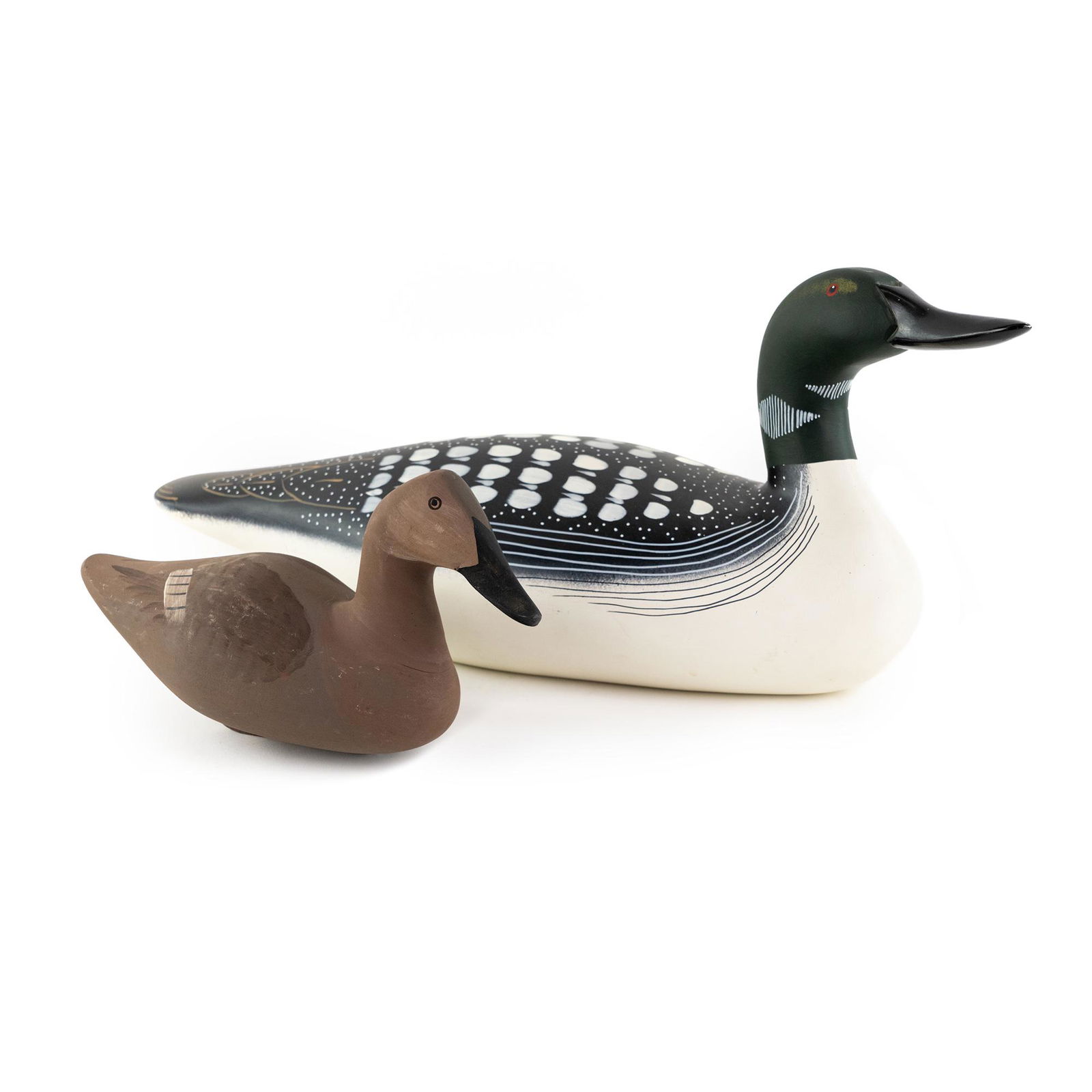 (2) Joey & Captain Harry Jobes Carved Duck Decoys (1 of 12)