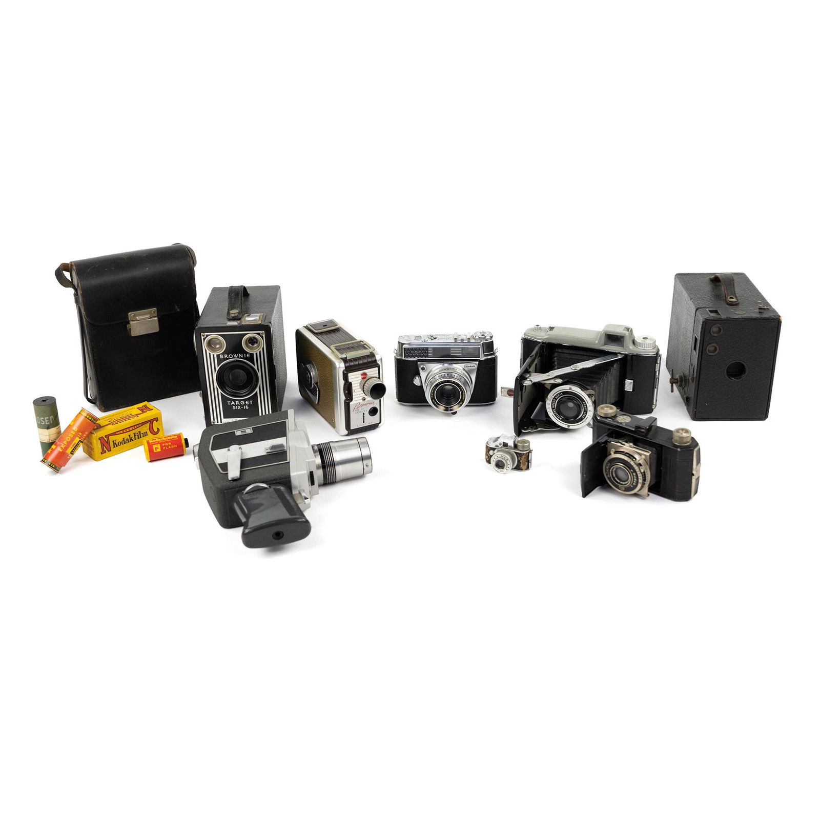 (13) Assorted Vintage Cameras w/ Film incl Keystone (1 of 13)