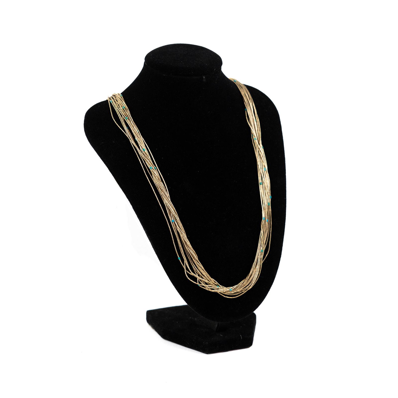 Navajo Sterling Silver & Turquoise Necklace (1 of 6)