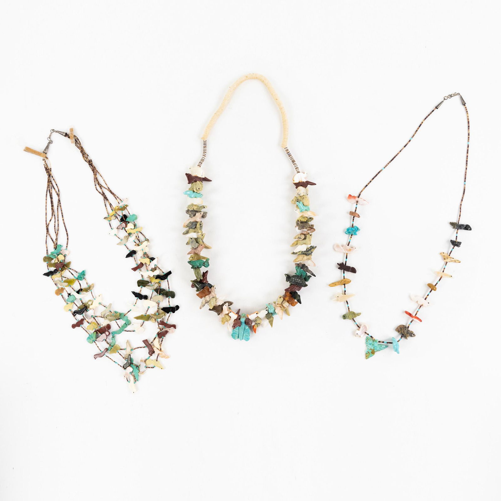 (3) Navajo Hardstone Fetish Charm Necklaces (1 of 9)