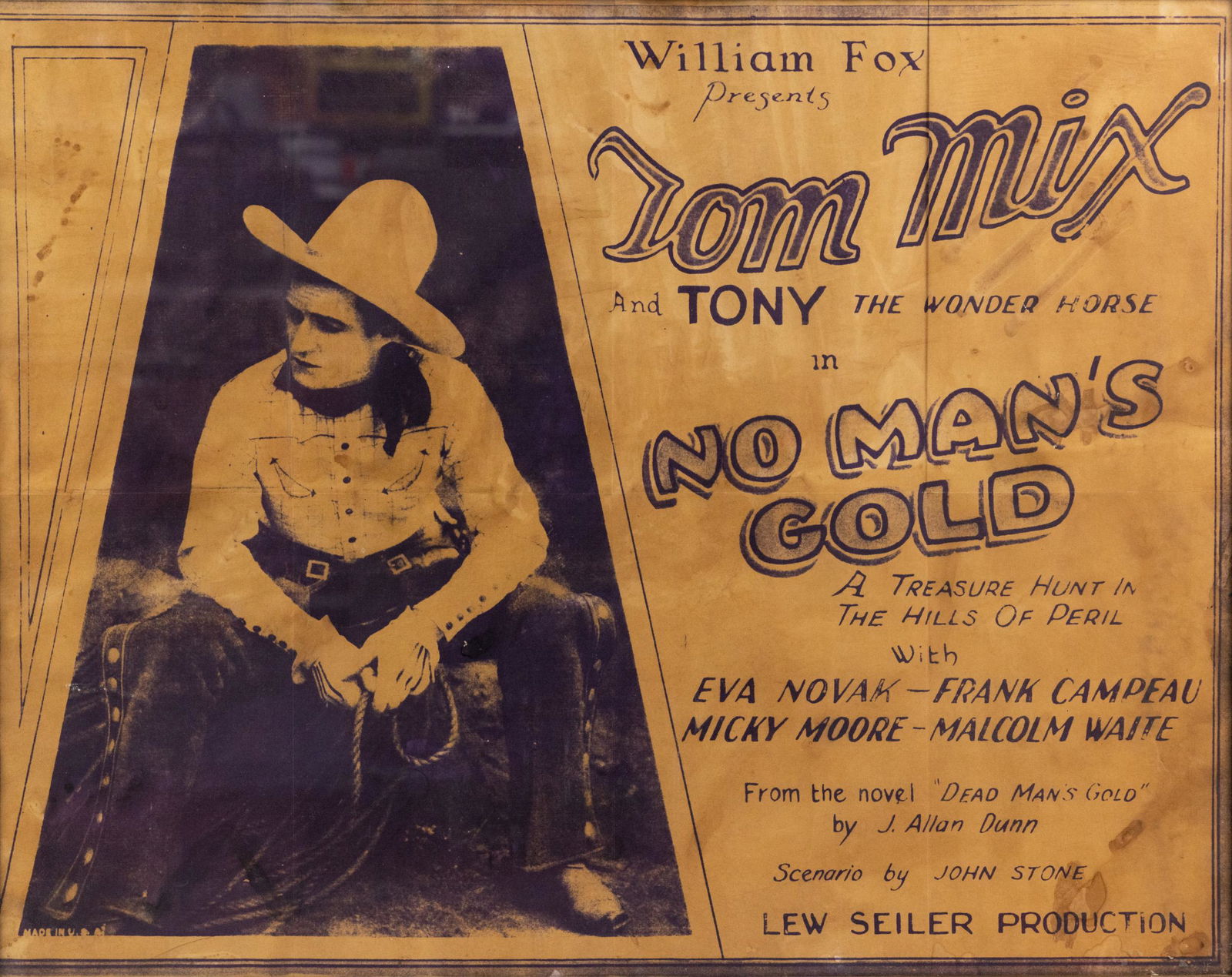 Vintage 'No Man's Gold' Movie Poster Framed (1 of 7)