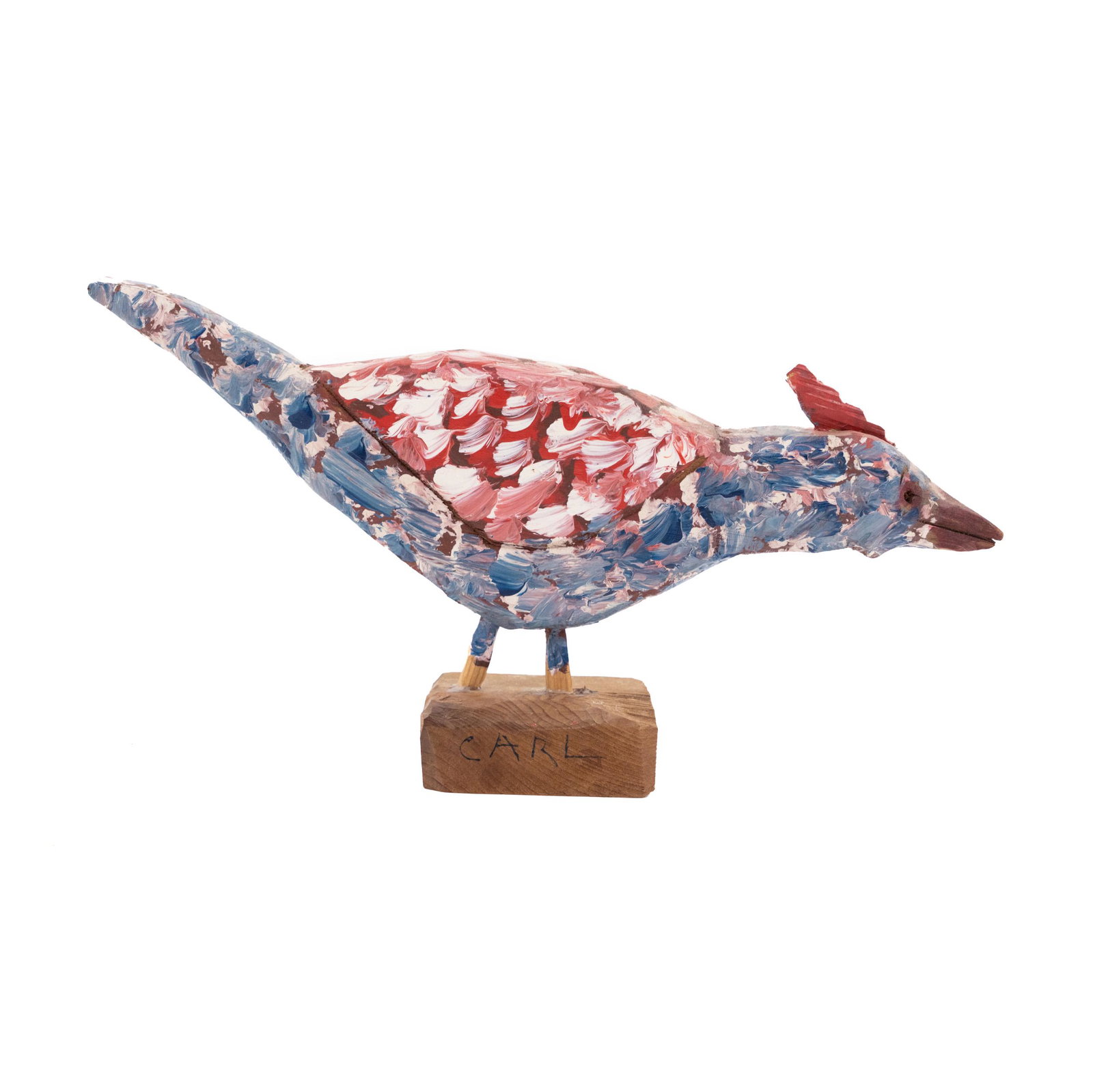 Carl McKenzie Folk Art Bird on Stand (1 of 9)